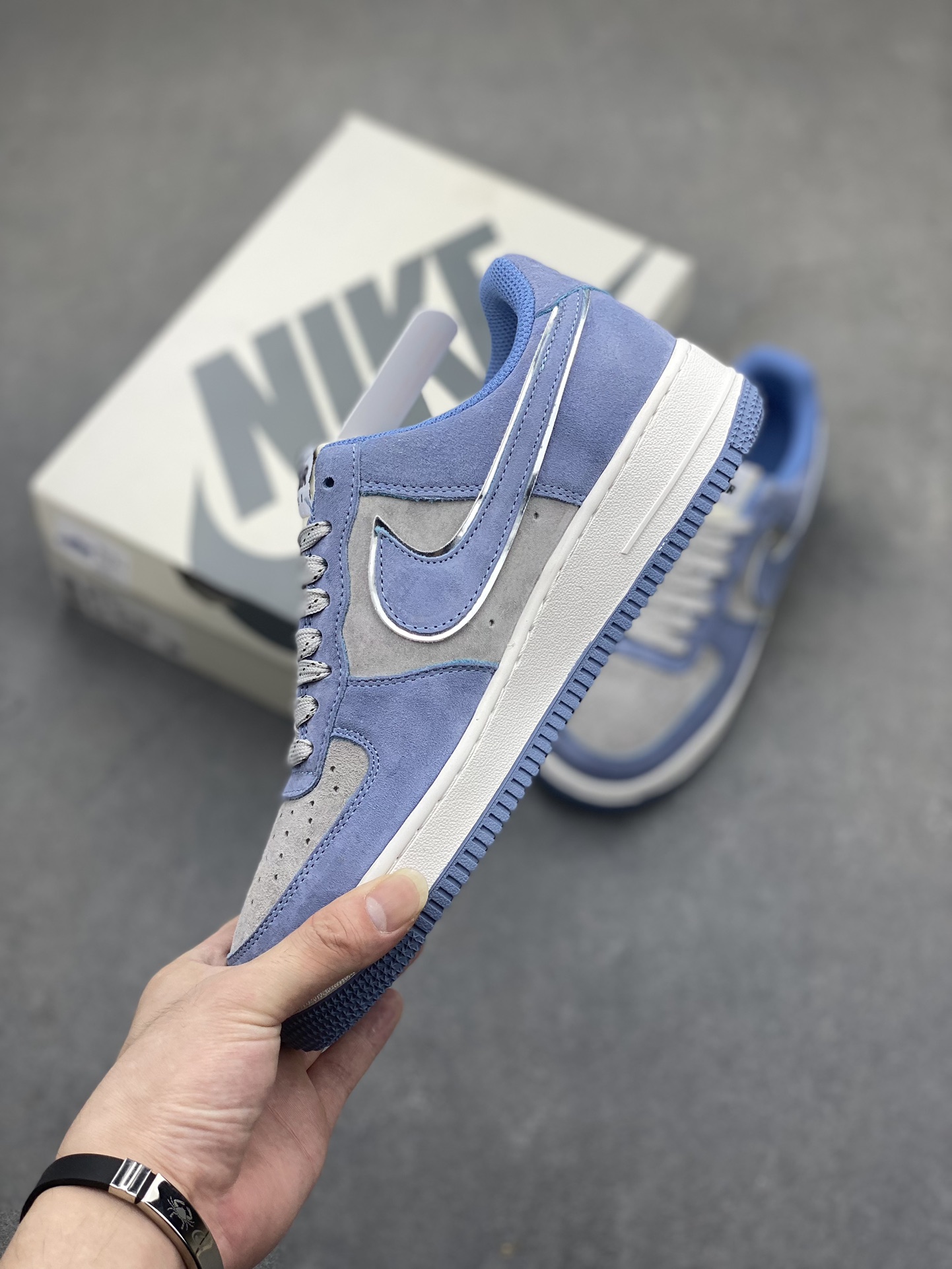 Nike Air Force 1 '07 Low Blue Grey Suede Sneakers DV0788-112 4 i1719861623 1399 4