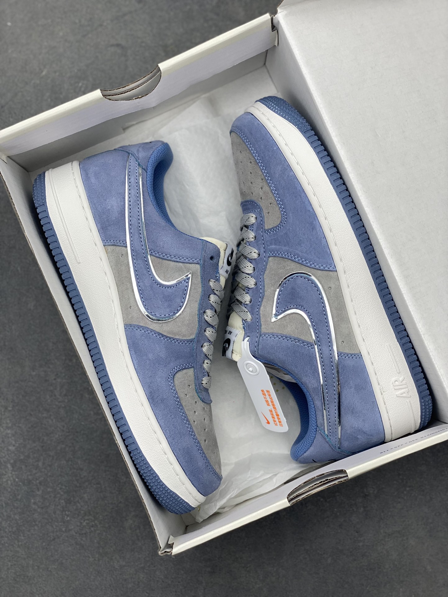 Nike Air Force 1 '07 Low Blue Grey Suede Sneakers DV0788-112 10 i1719861623 4740 7
