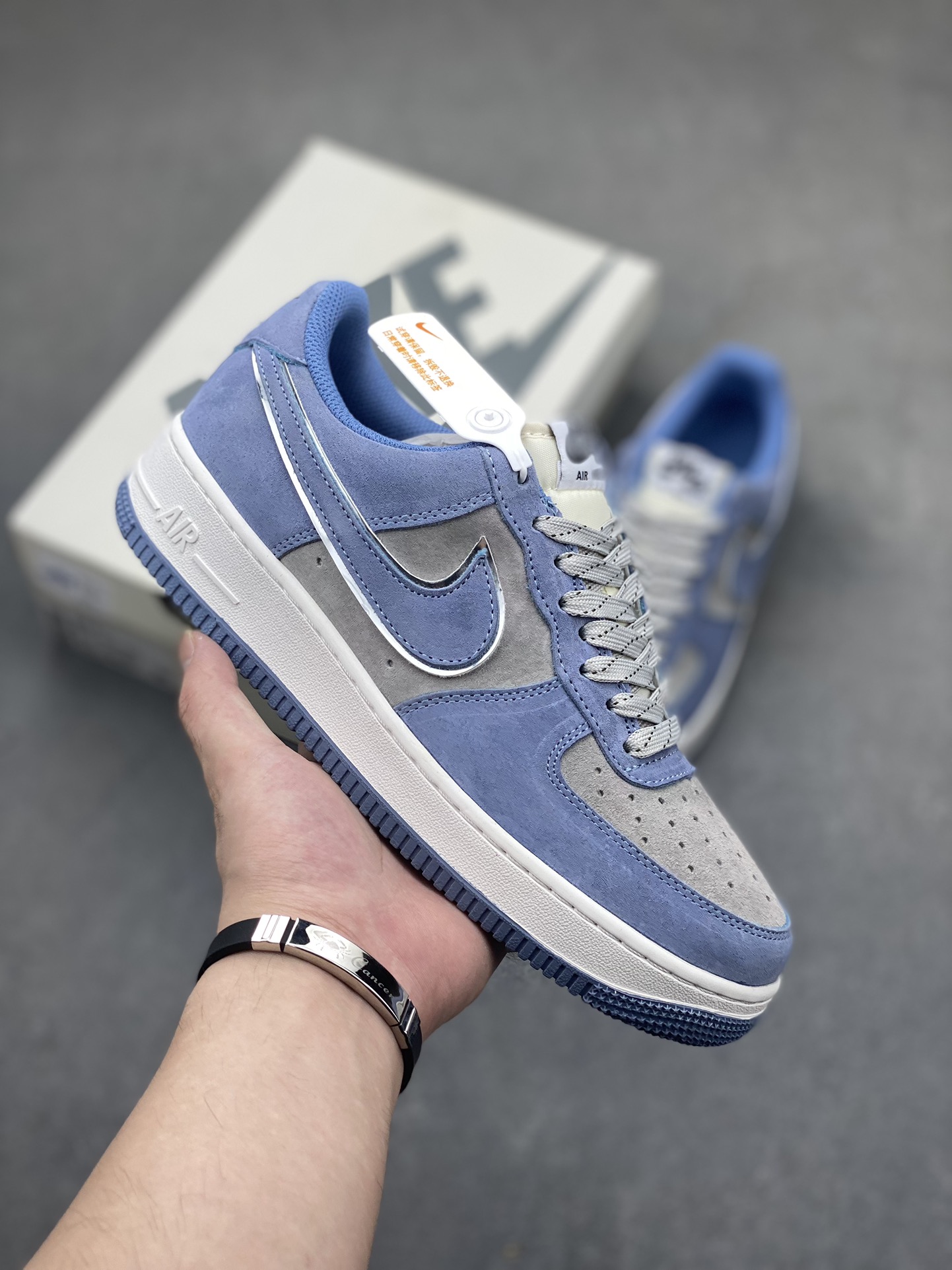 Nike Air Force 1 '07 Low Blue Grey Suede Sneakers DV0788-112 2 i1719861623 6779 0