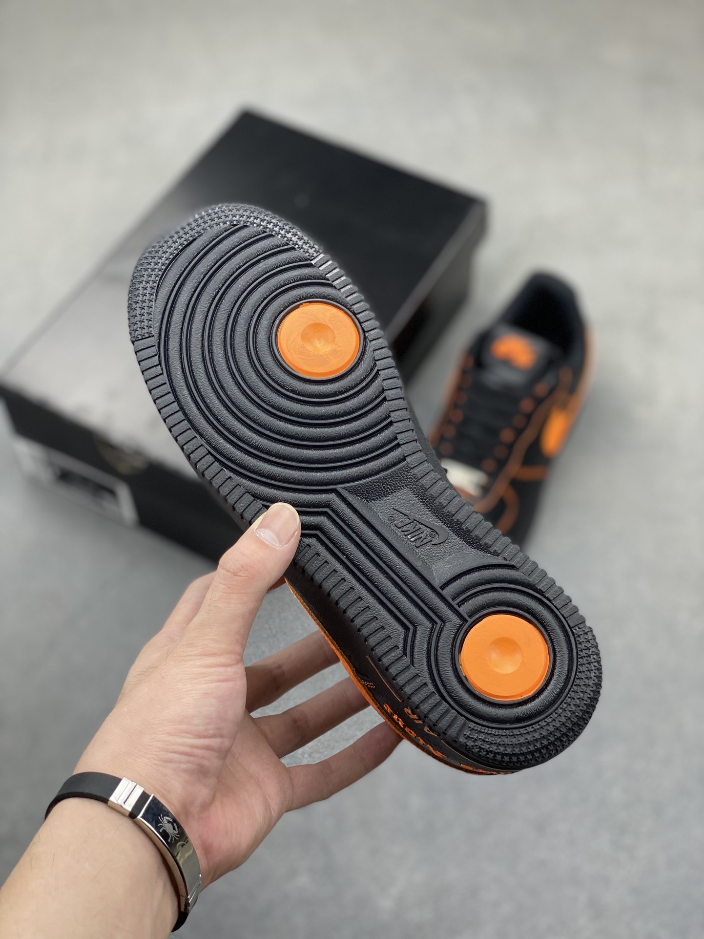 Nike Air Force 1 Low Black Orange Custom Sneakers AA5360-001 - Size 36-45 7 i1720812061 5774 2