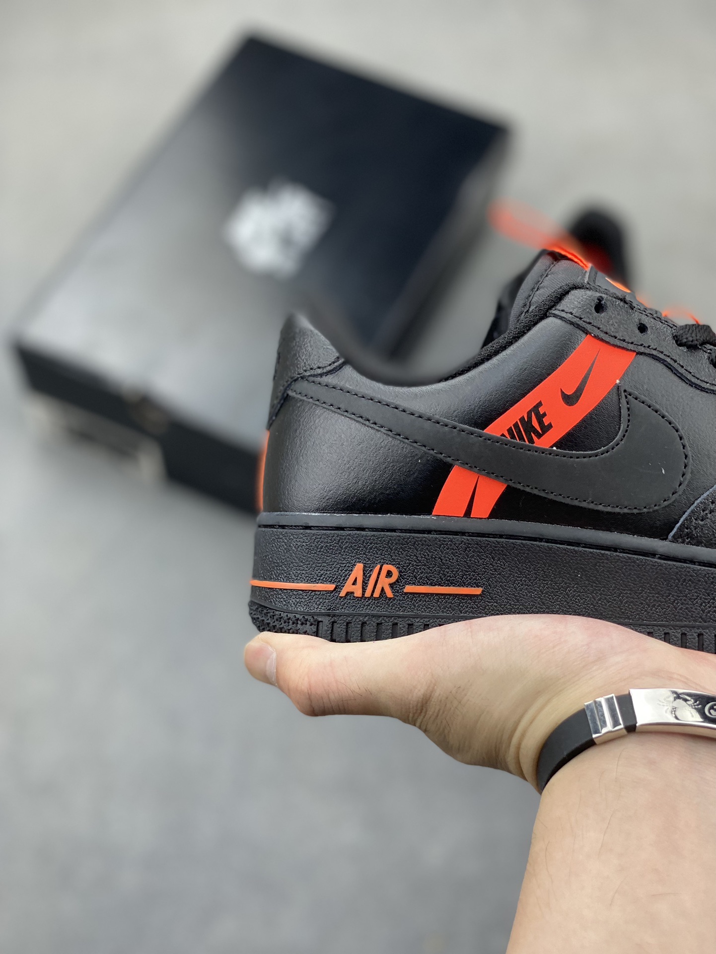 Nike Air Force 1 Low Black/Orange Accent, Premium Leather, All Sizes Available 6 i1720812110 2573 4