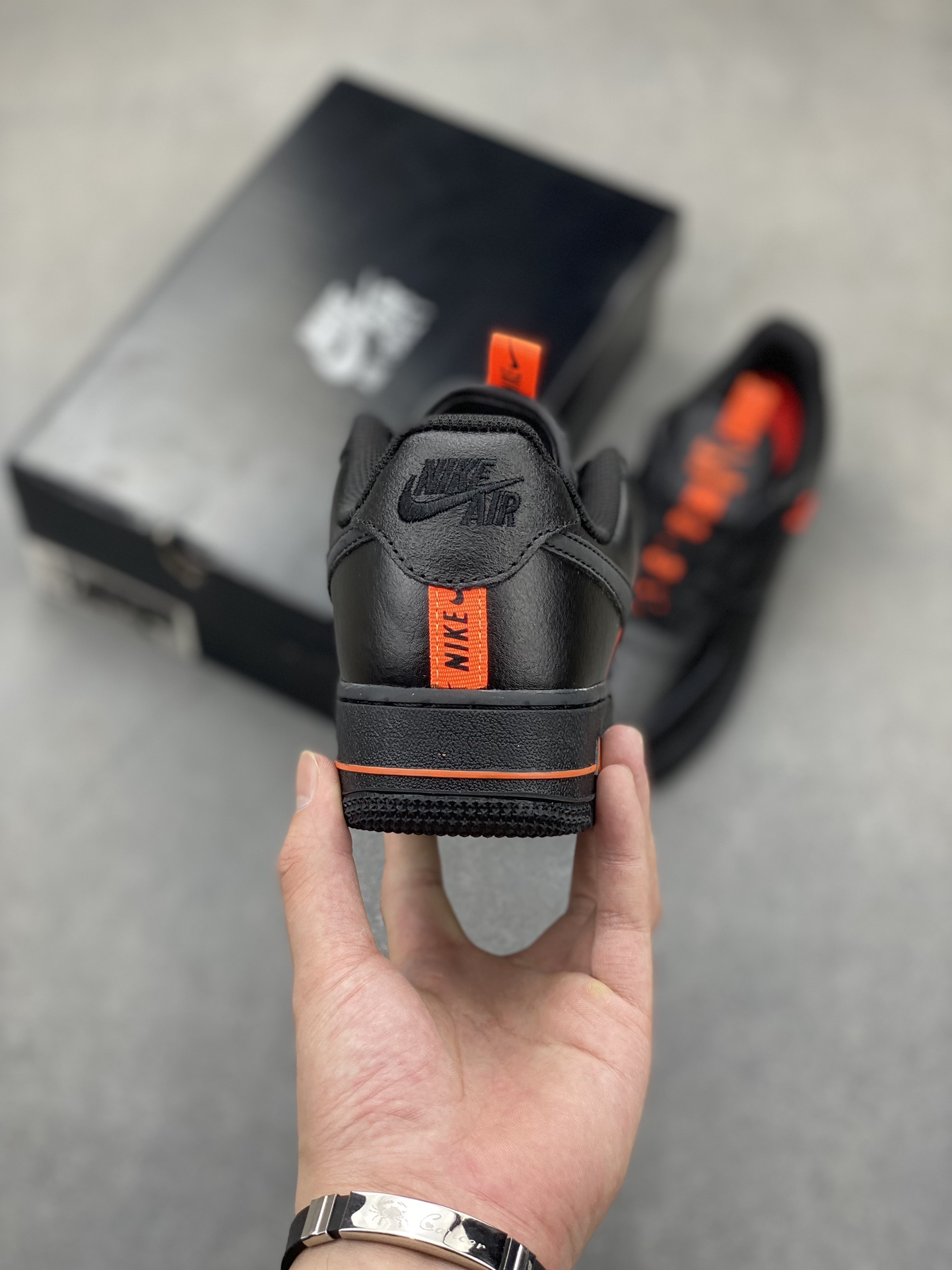 Nike Air Force 1 Low Black/Orange Accent, Premium Leather, All Sizes Available 5 i1720812110 7589 6