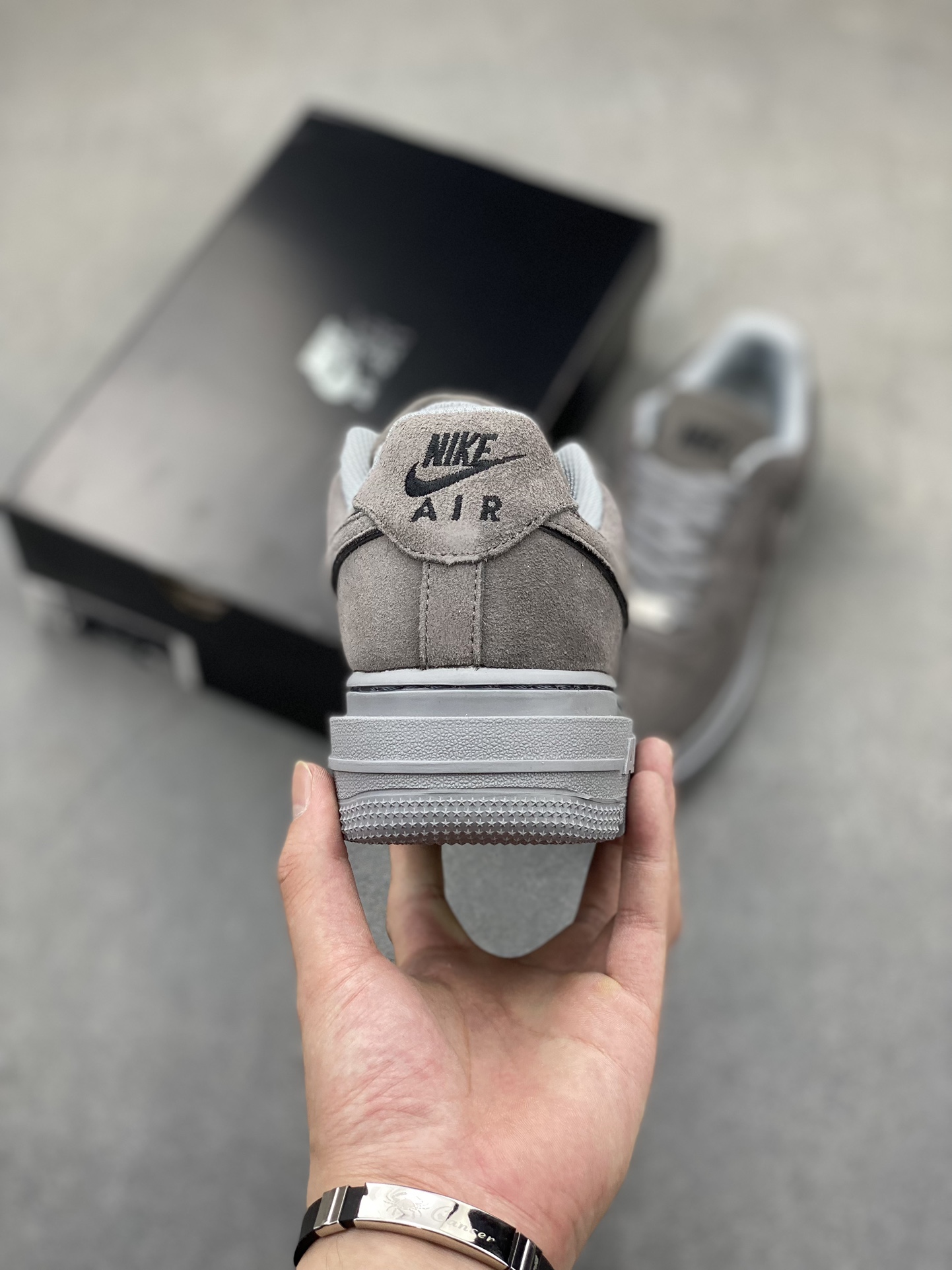 Nike Air Force 1 Low Grey Suede Women's Shoes DA8478-300 5 i1720812373 3807 7