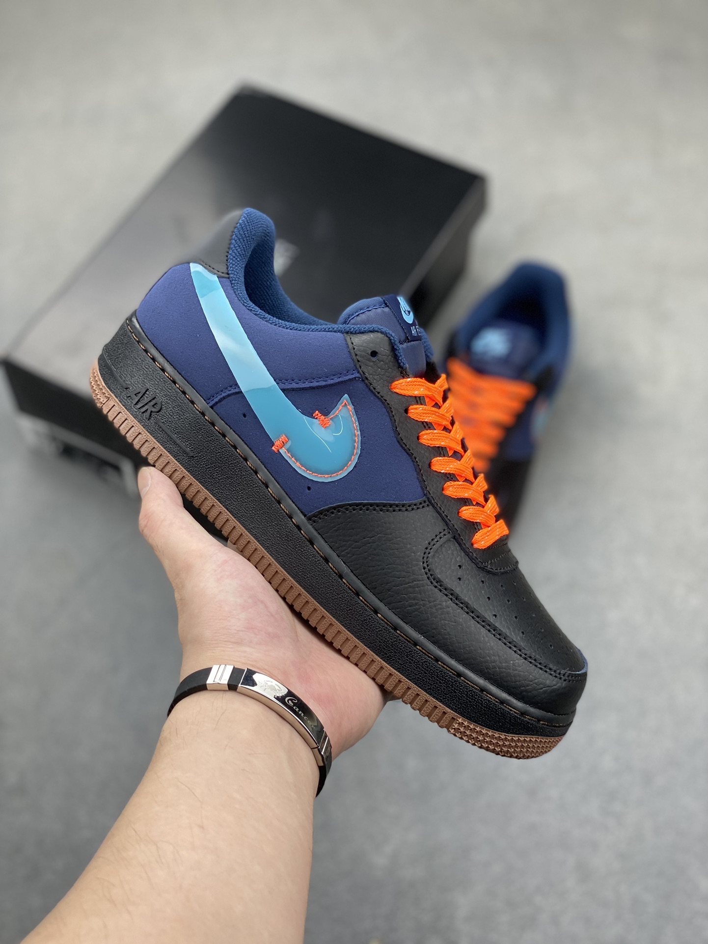 Nike Air Force 1 Low Black/Gum Bottom with Detachable Swoosh CQ6367-001 2 i1720812422 4447 2