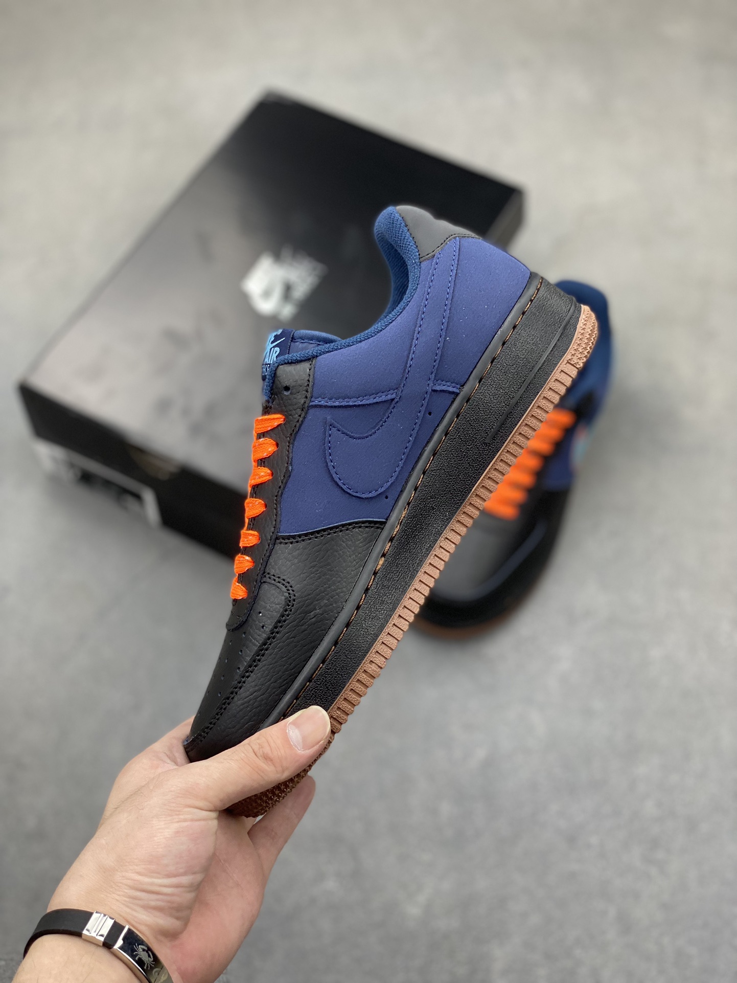 Nike Air Force 1 Low Black/Gum Bottom with Detachable Swoosh CQ6367-001 4 i1720812422 6242 6
