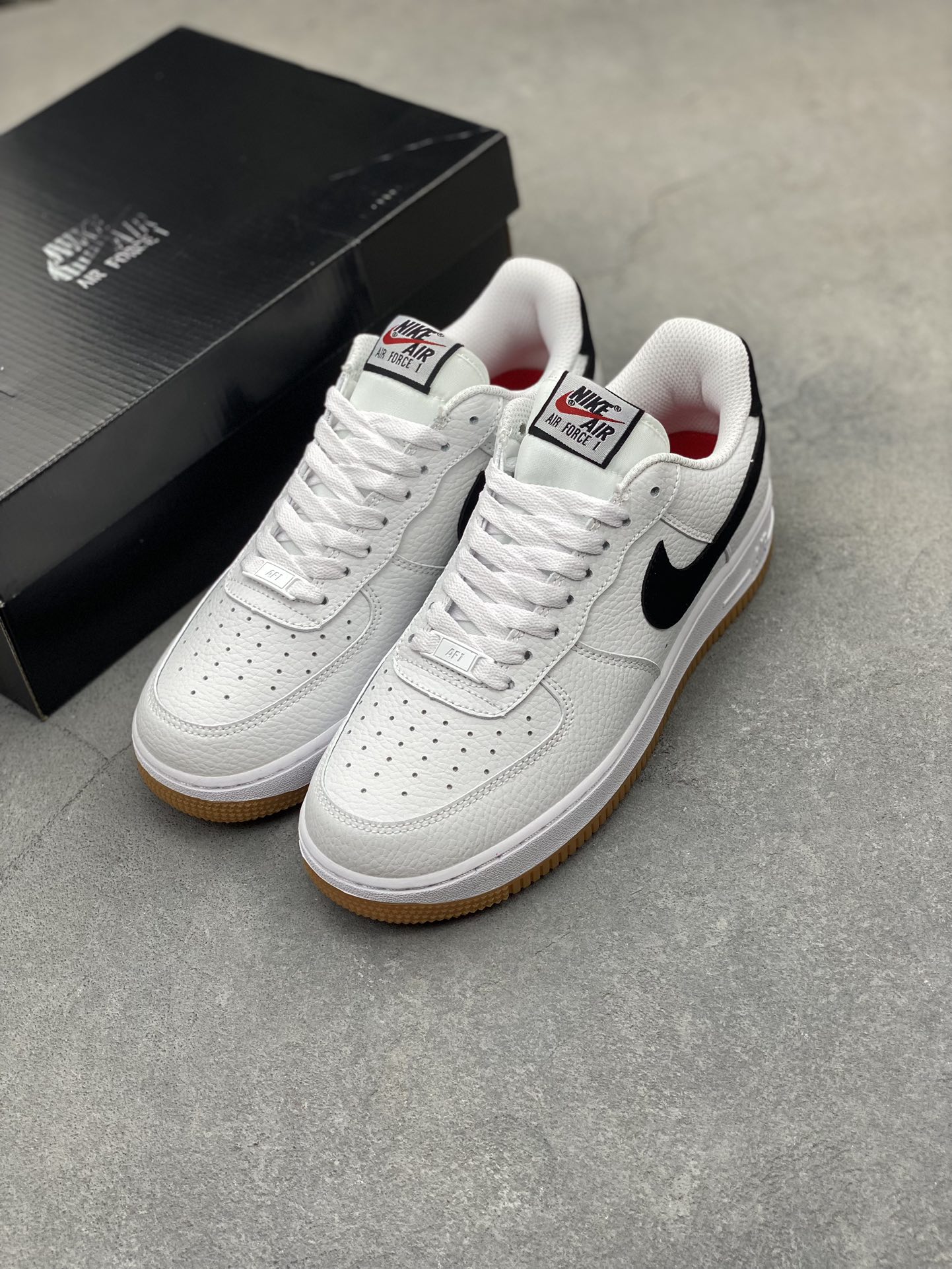 Nike Air Force 1 Low White/Black Leather Sneakers - Style CI0057-100 9 i1720812455 1006 2
