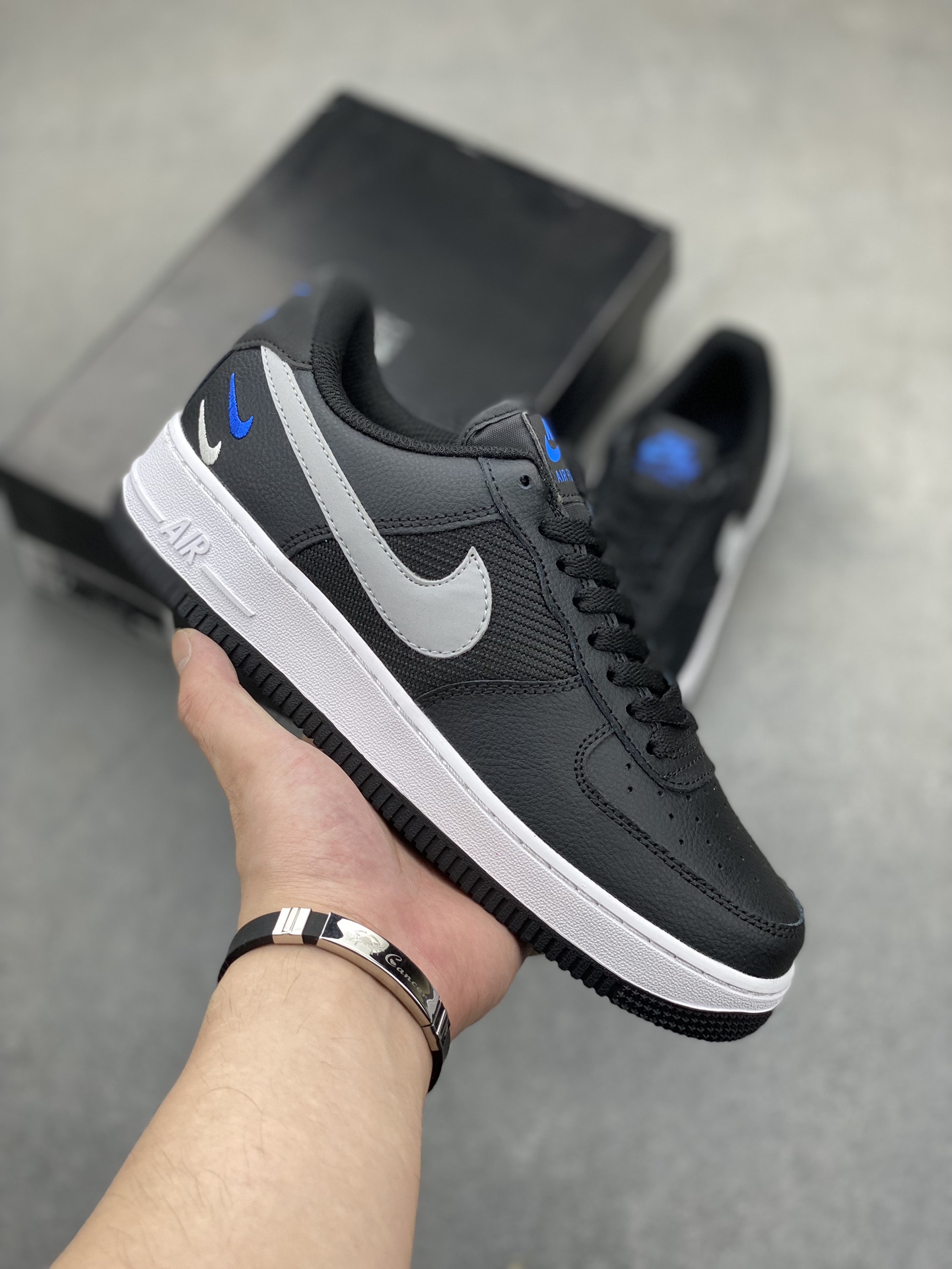 Nike Air Force 1 Low Black/Silver - Premium Leather, Comfort Cushioning 2 i1720812493 3520 5