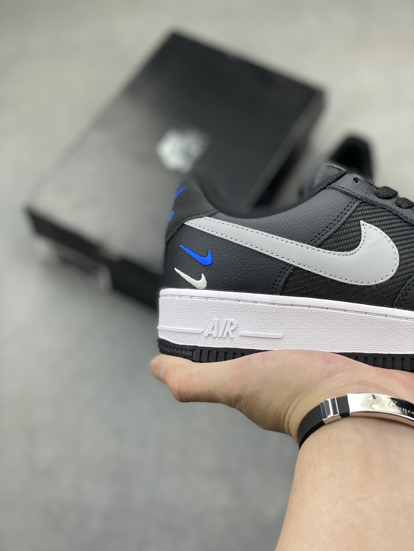 Nike Air Force 1 Low Black/Silver - Premium Leather, Comfort Cushioning 6 i1720812493 5178 2