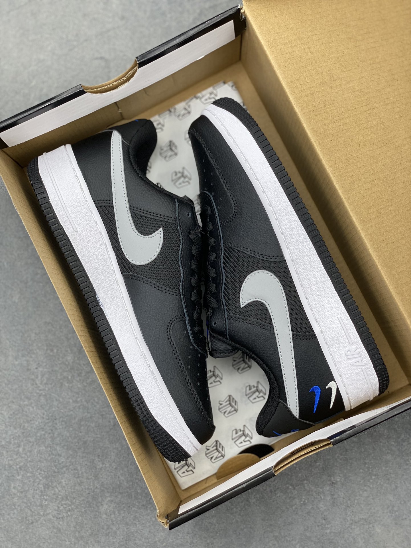 Nike Air Force 1 Low Black/Silver - Premium Leather, Comfort Cushioning 10 i1720812493 6209 3