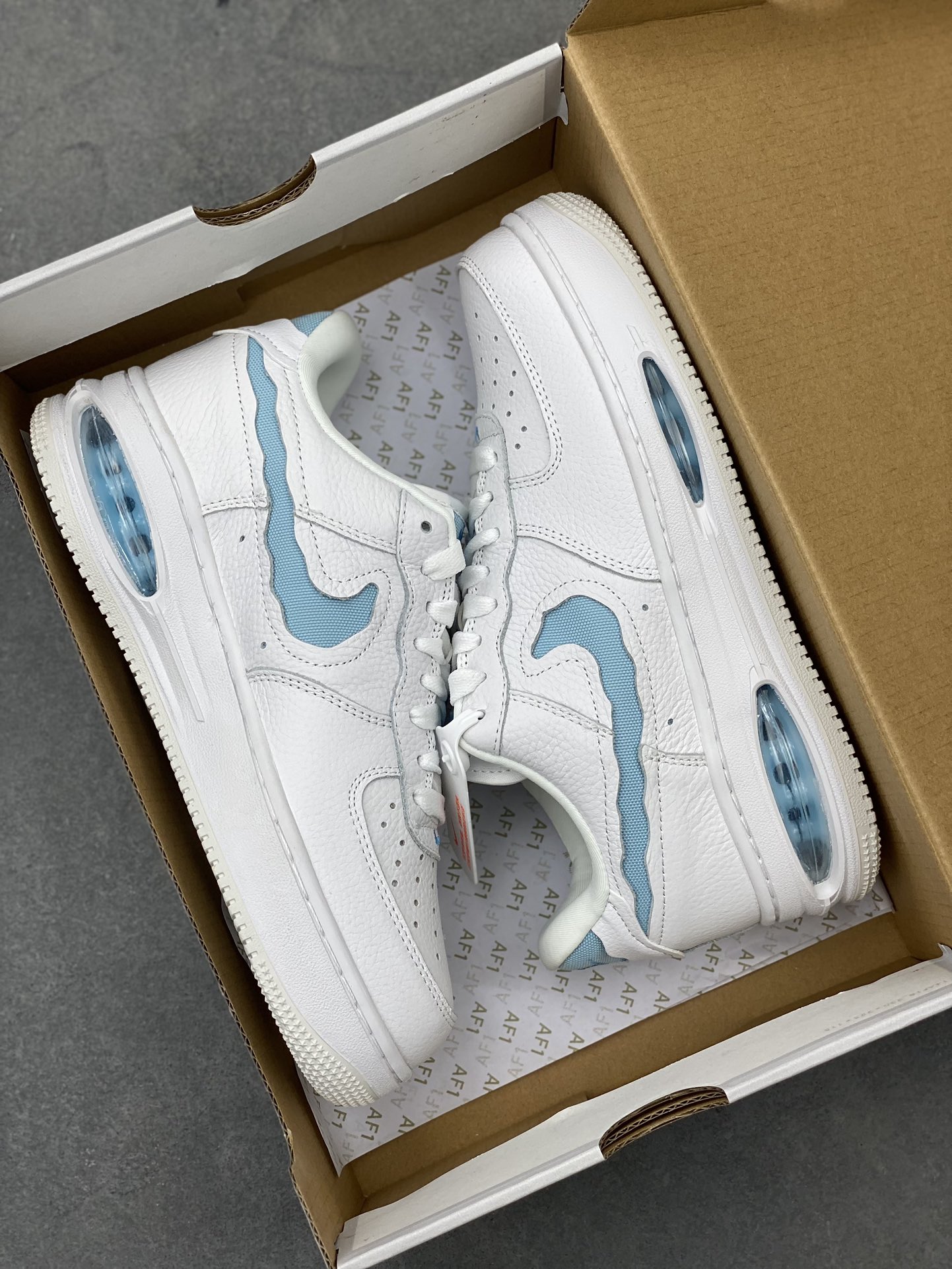 Nike Air Force 1 Low White Blue Cushioned Sneakers - Stylish & Comfortable 10 i1720984971 5352 4