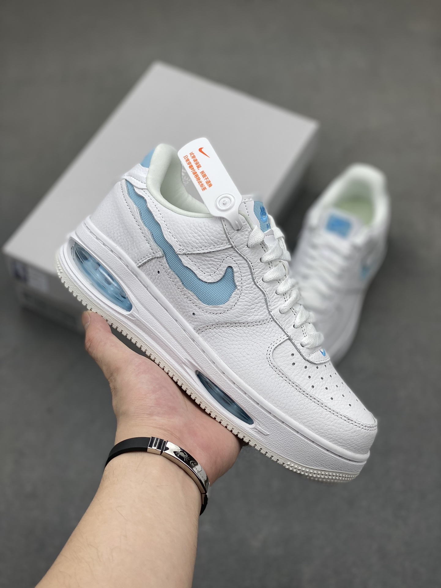 Nike Air Force 1 Low White Blue Cushioned Sneakers - Stylish & Comfortable 2 i1720984971 5467 6