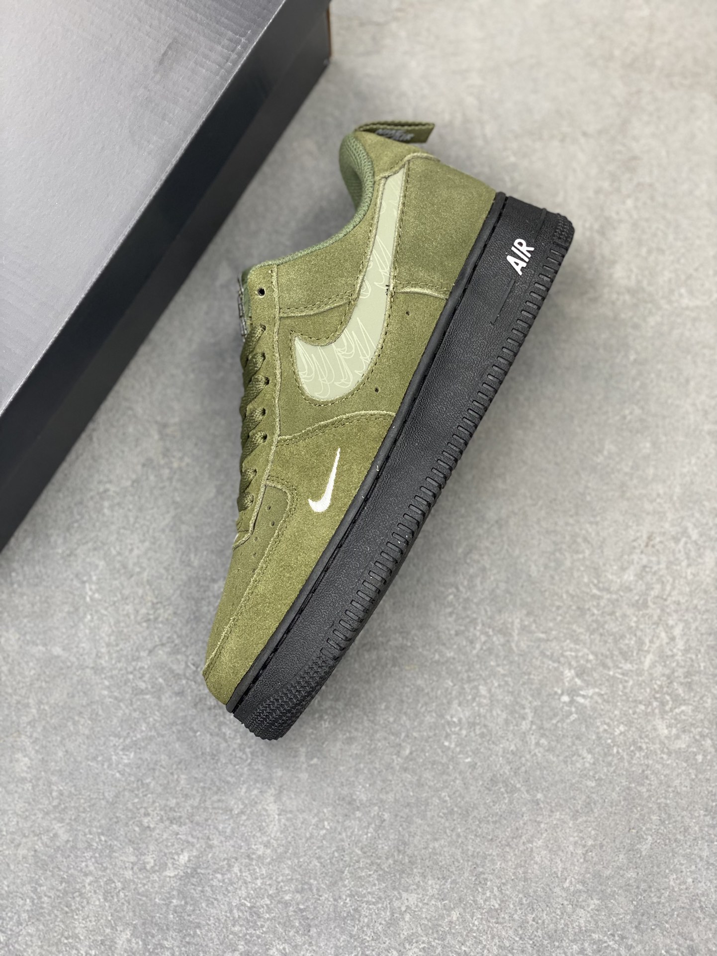 Nike Air Force 1 Low Olive Green Suede Sneakers - DJ4631-200 8 i1720985388 855 6