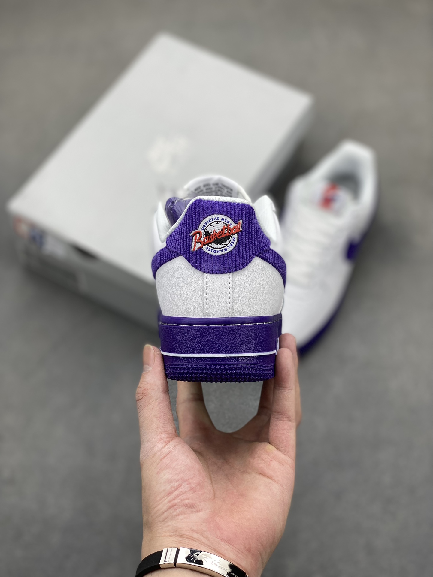 Nike Air Force 1 Low White/Purple Premium Leather Sneaker (Sizes 36-45) 5 i1720985495 1971 1