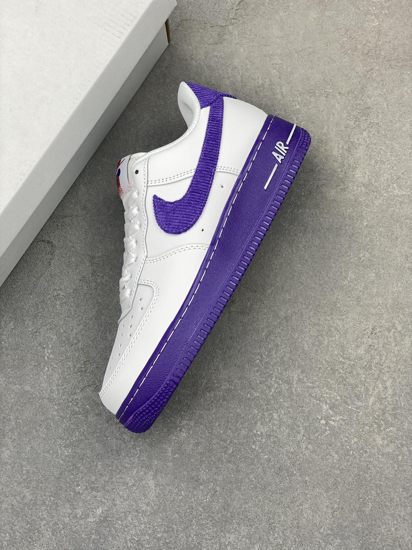 Nike Air Force 1 Low White/Purple Premium Leather Sneaker (Sizes 36-45) 8 i1720985495 5868 6
