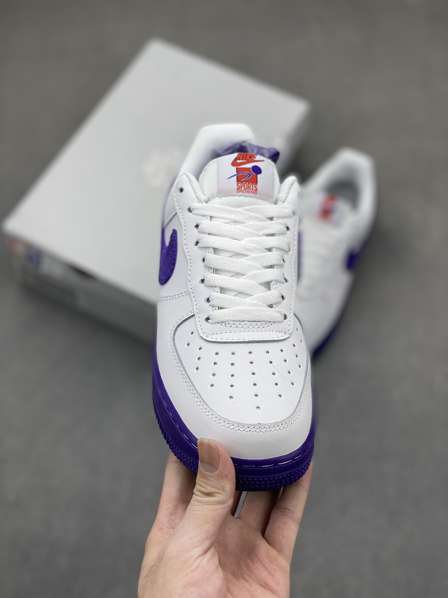 Nike Air Force 1 Low White/Purple Premium Leather Sneaker (Sizes 36-45) 3 i1720985495 6438 3