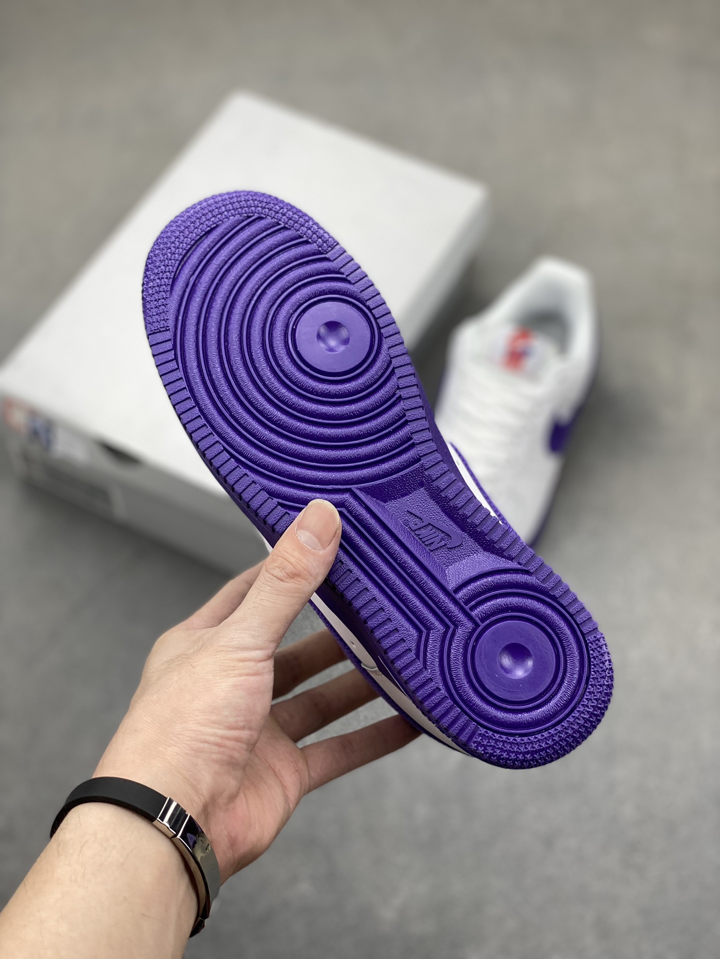 Nike Air Force 1 Low White/Purple Premium Leather Sneaker (Sizes 36-45) 7 i1720985495 6765 7
