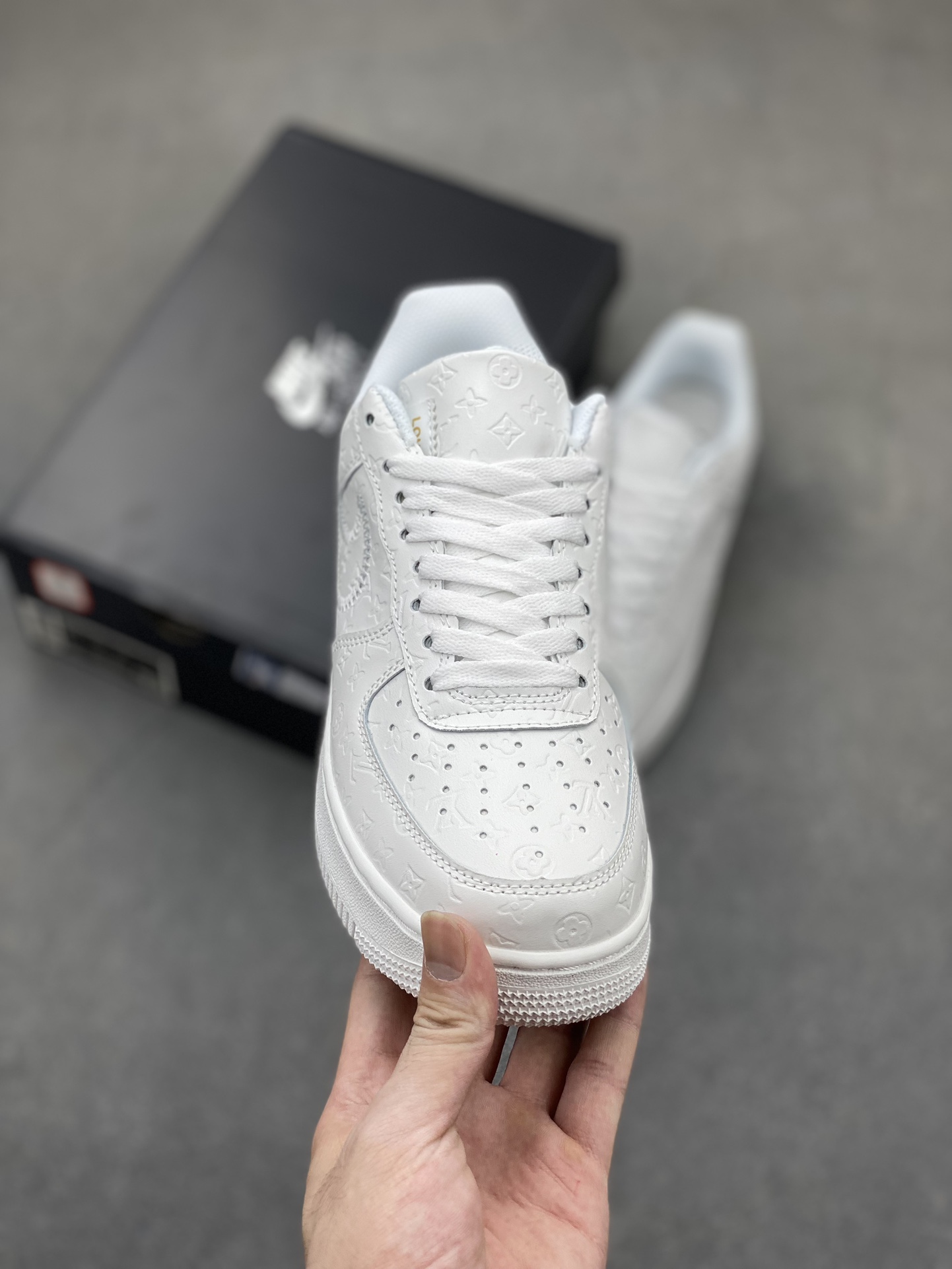 Nike Air Force 1 Low White Leather with Monogram Detail - Premium Quality 3 i1720985531 7126 0