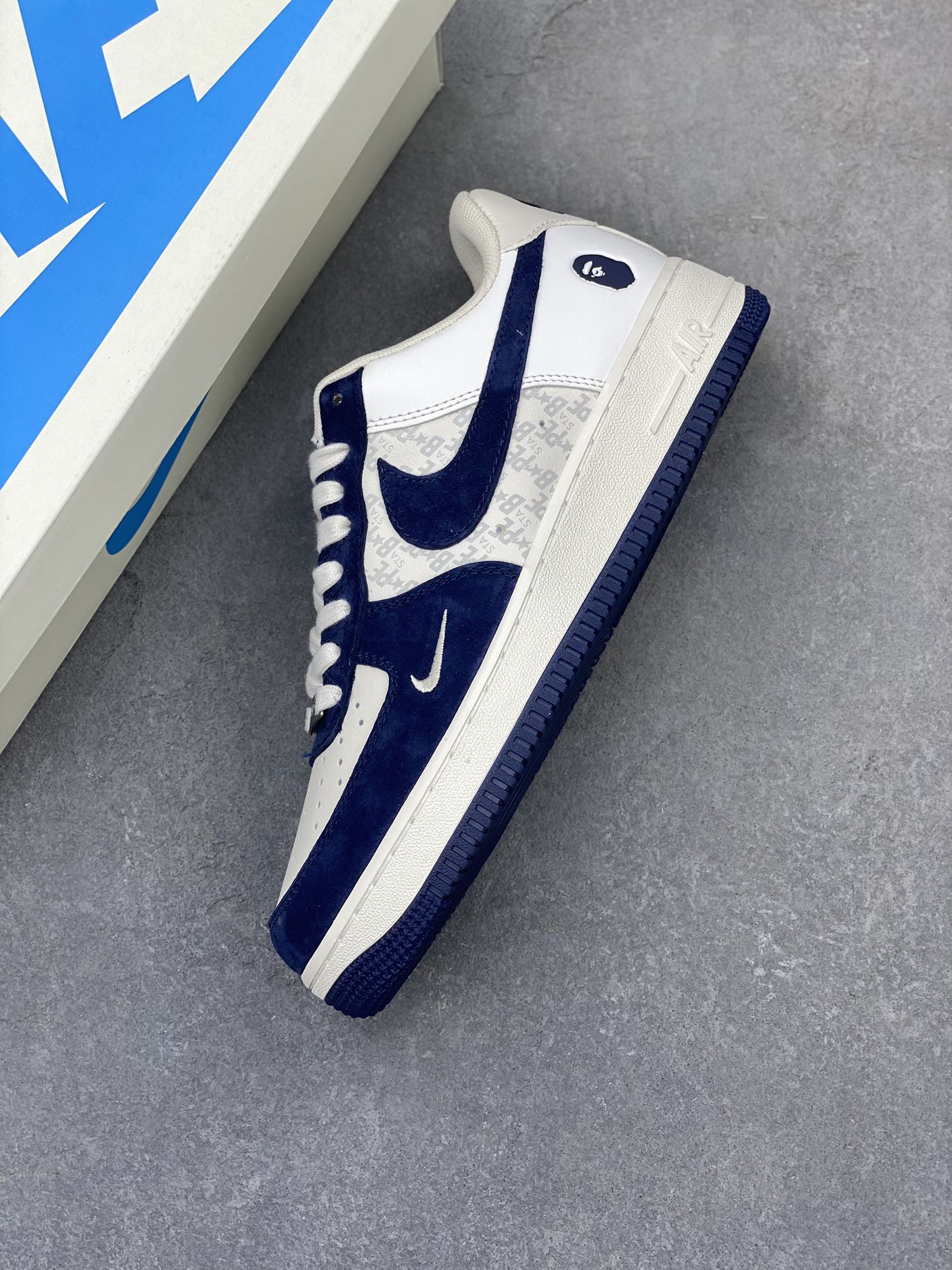 Nike Air Force 1 Low Bape Sneakers - Navy/White, Sizes 36-45 Available 8 i1720985596 1393 0