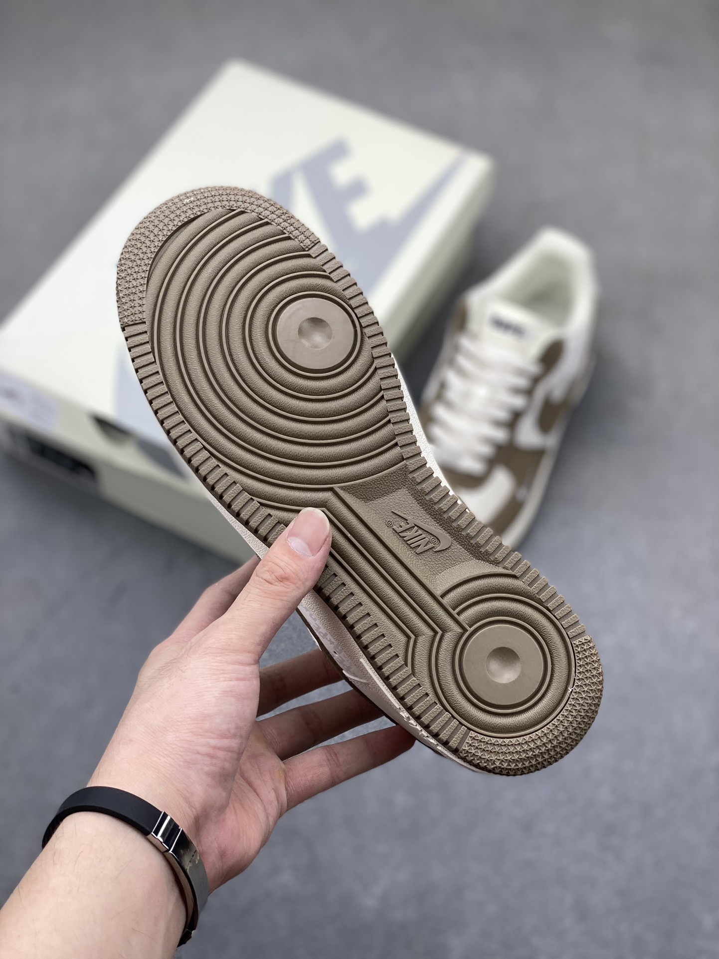 Nike Air Force 1 Low BAPE Brown and White Premium Leather Sneakers 7 i1720985647 5843 7