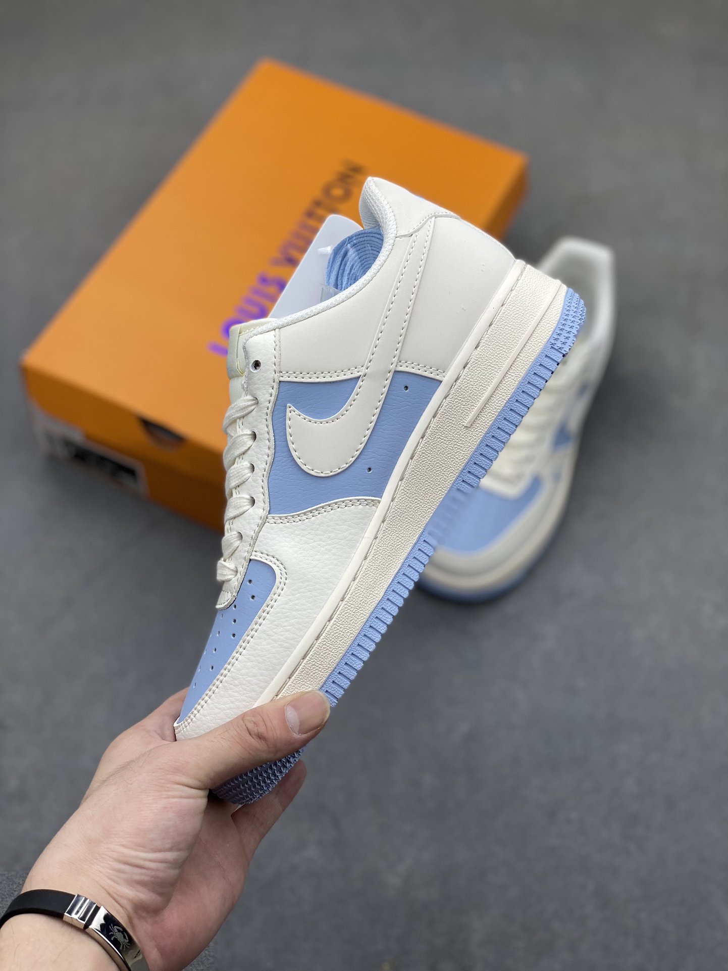 Nike Air Force 1 '07 Low Louis Vuitton Collab - White/Ice Blue Sneakers 4 i1721161750 7929 0