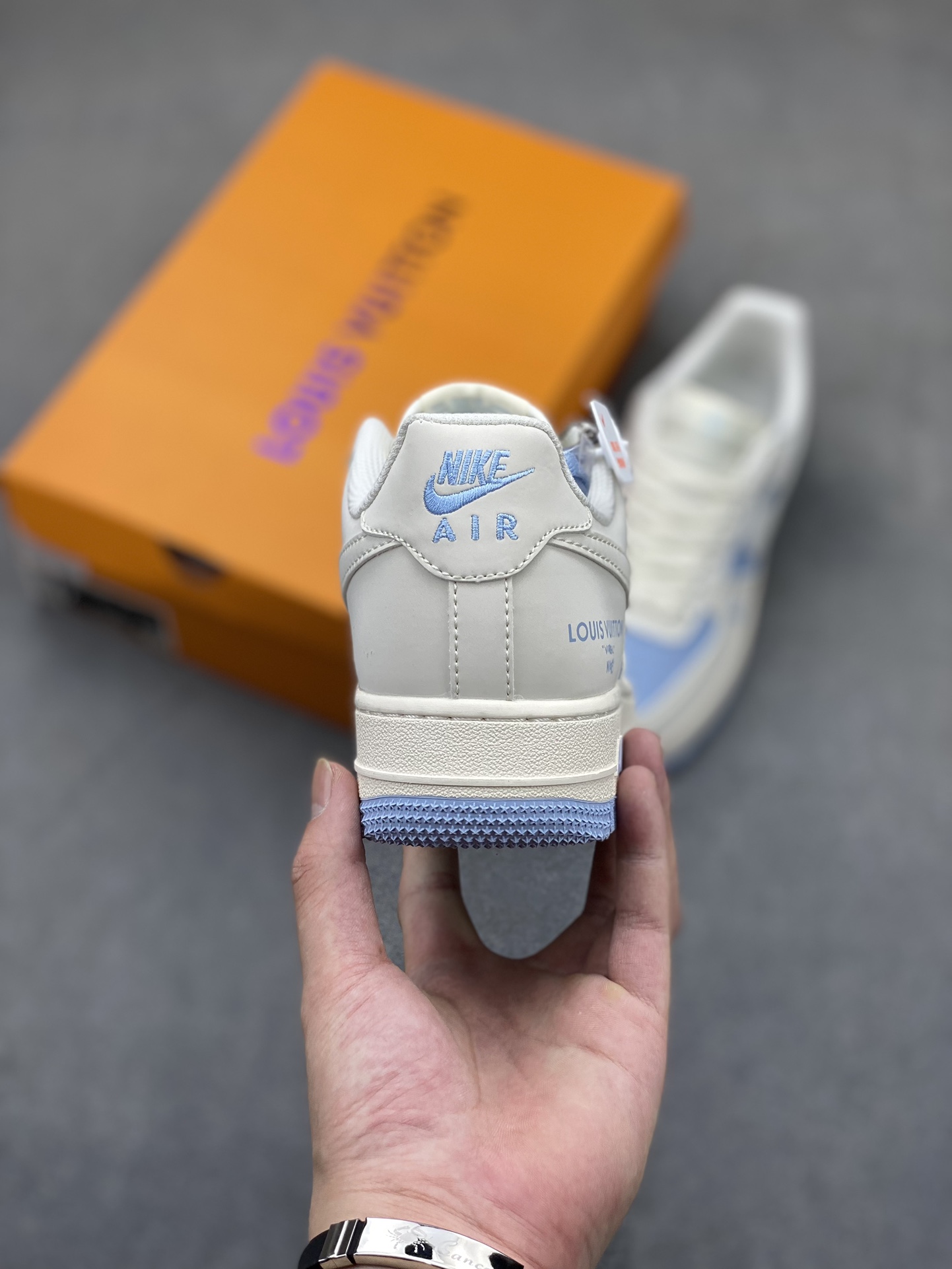 Nike Air Force 1 '07 Low Louis Vuitton Collab - White/Ice Blue Sneakers 5 i1721161750 9695 1