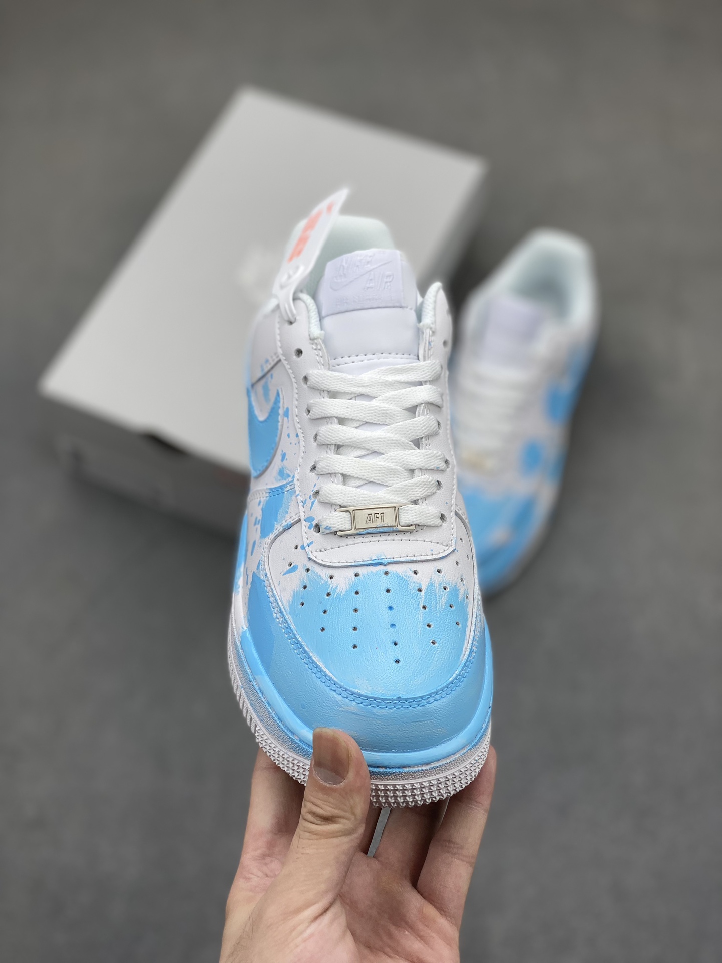 Nike Air Force 1 '07 Custom Anime Graffiti Sneakers - Light Blue 3 i1721162119 2245 1