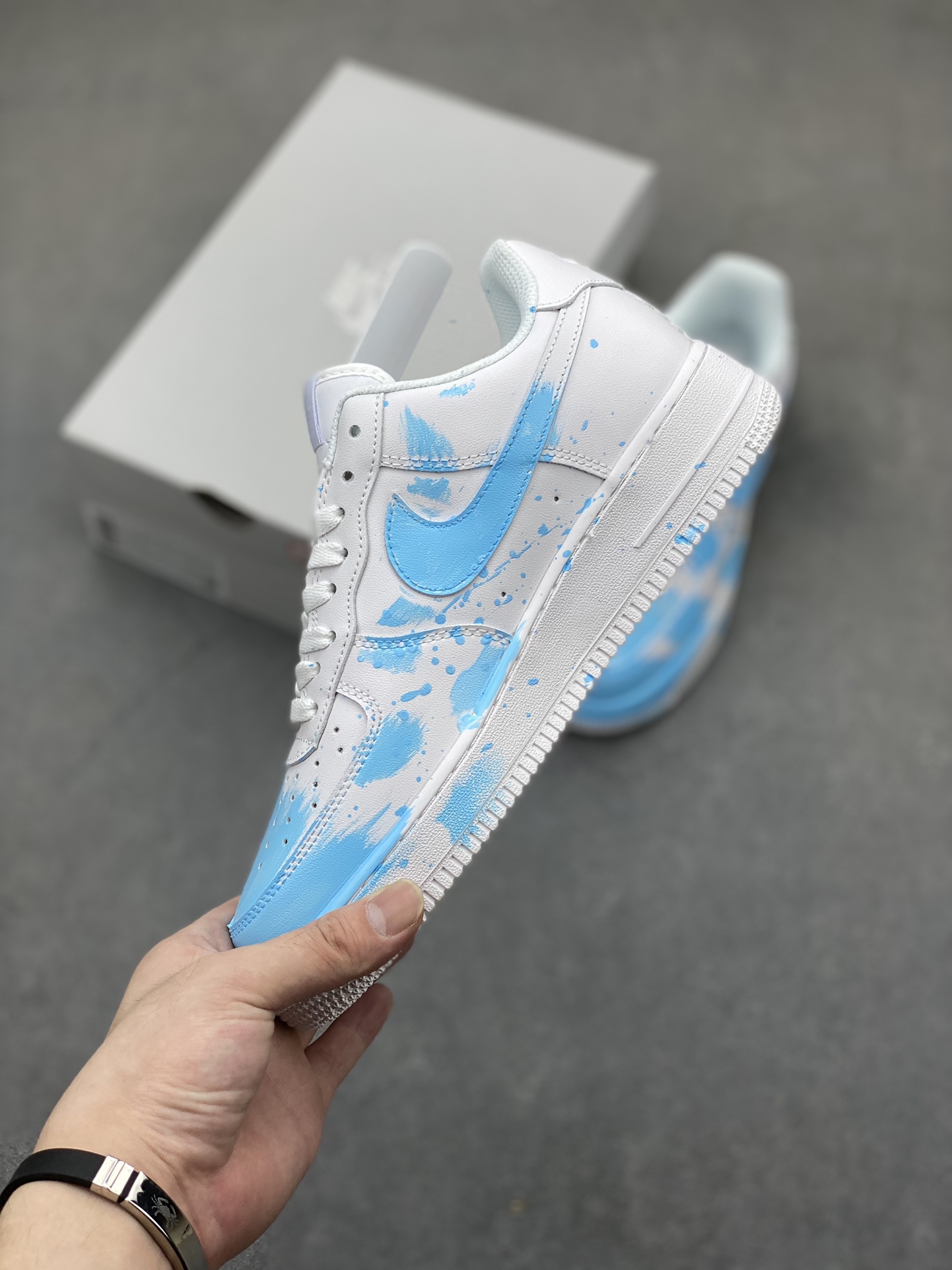 Nike Air Force 1 '07 Custom Anime Graffiti Sneakers - Light Blue 4 i1721162119 4465 2