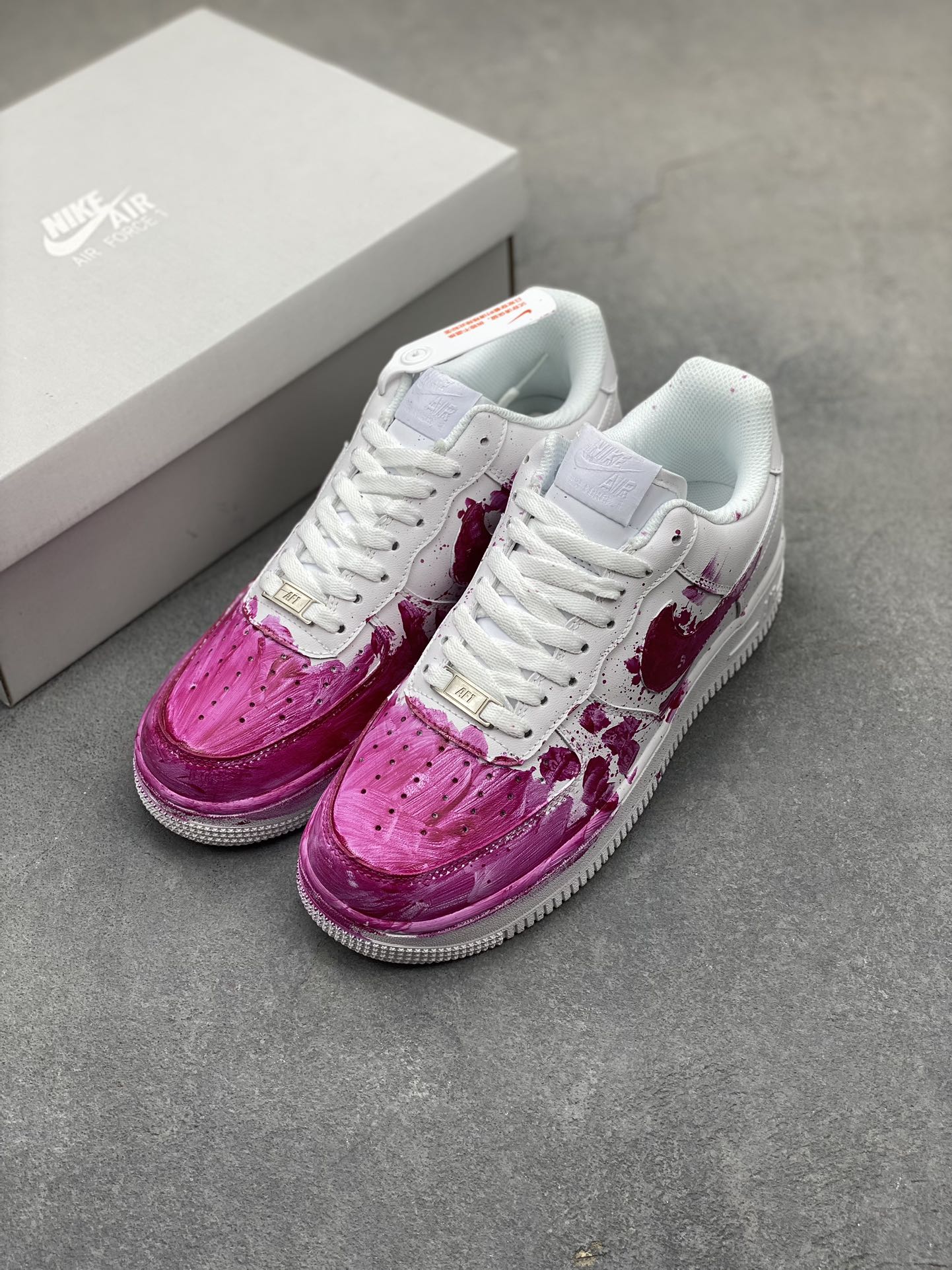 Nike Air Force 1 '07 Low Custom Anime Graffiti Sneakers - White/Pink 9 i1721162204 3529 5
