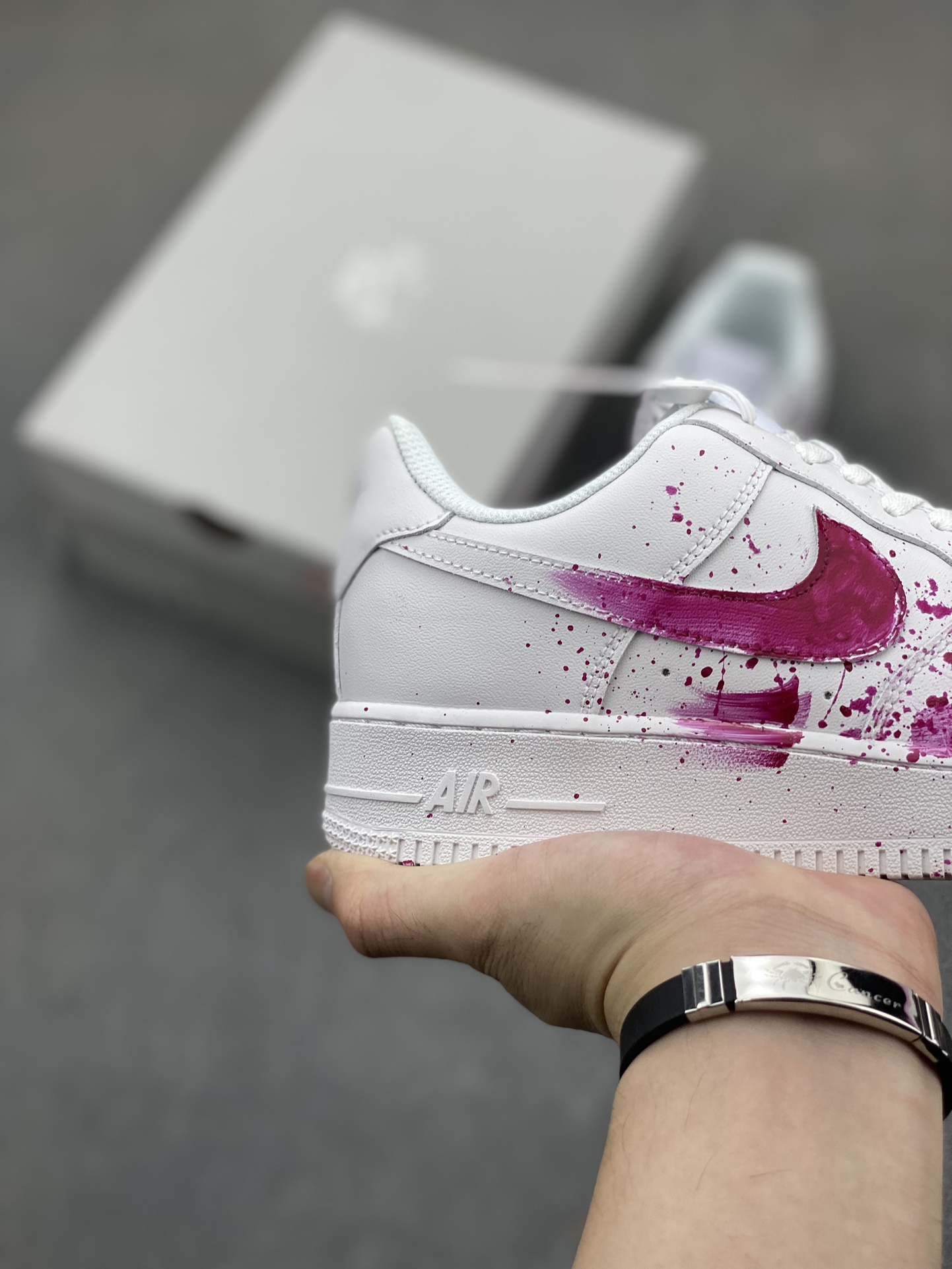 Nike Air Force 1 '07 Low Custom Anime Graffiti Sneakers - White/Pink 6 i1721162204 7530 2
