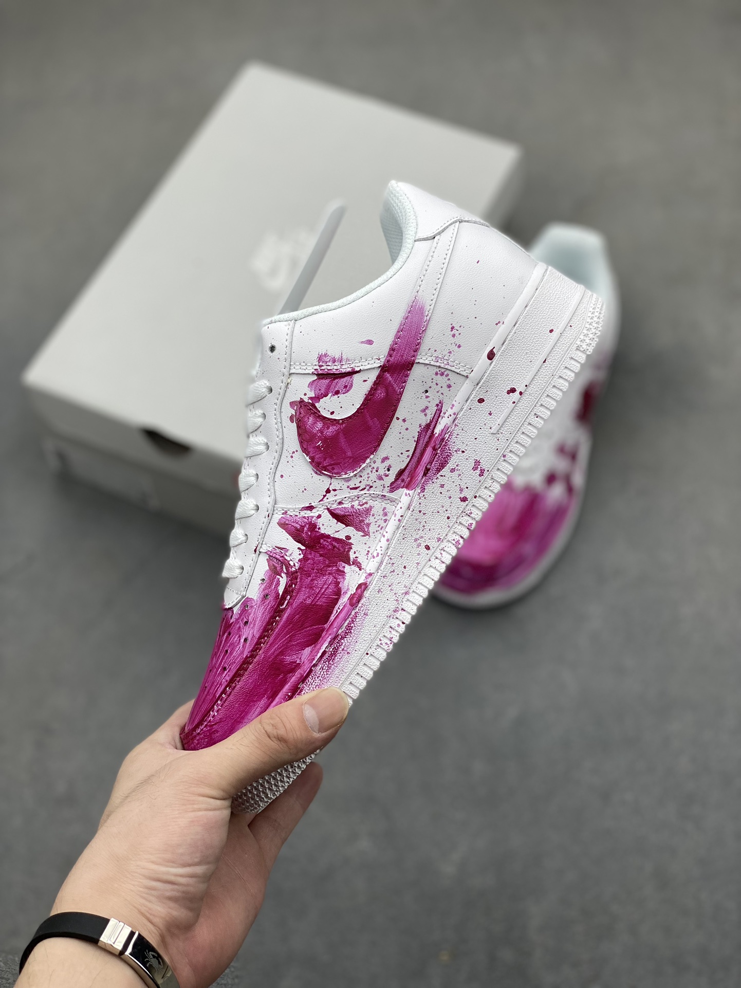 Nike Air Force 1 '07 Low Custom Anime Graffiti Sneakers - White/Pink 4 i1721162204 9492 3