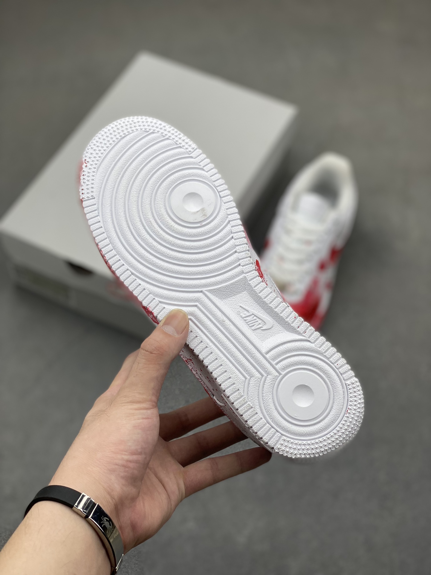 Nike Air Force 1 '07 Custom Anime Graffiti Sneakers - Red/White, Size 36-45 7 i1721162225 1548 6