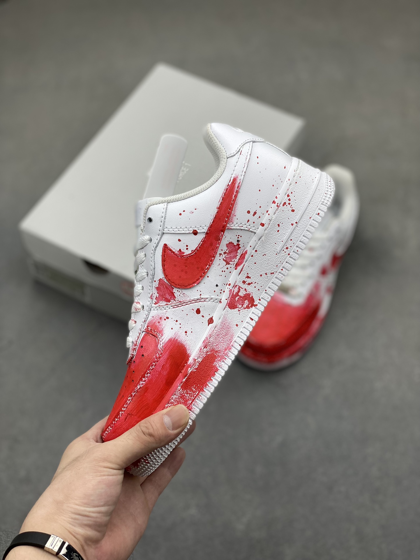 Nike Air Force 1 '07 Custom Anime Graffiti Sneakers - Red/White, Size 36-45 4 i1721162225 4575 1