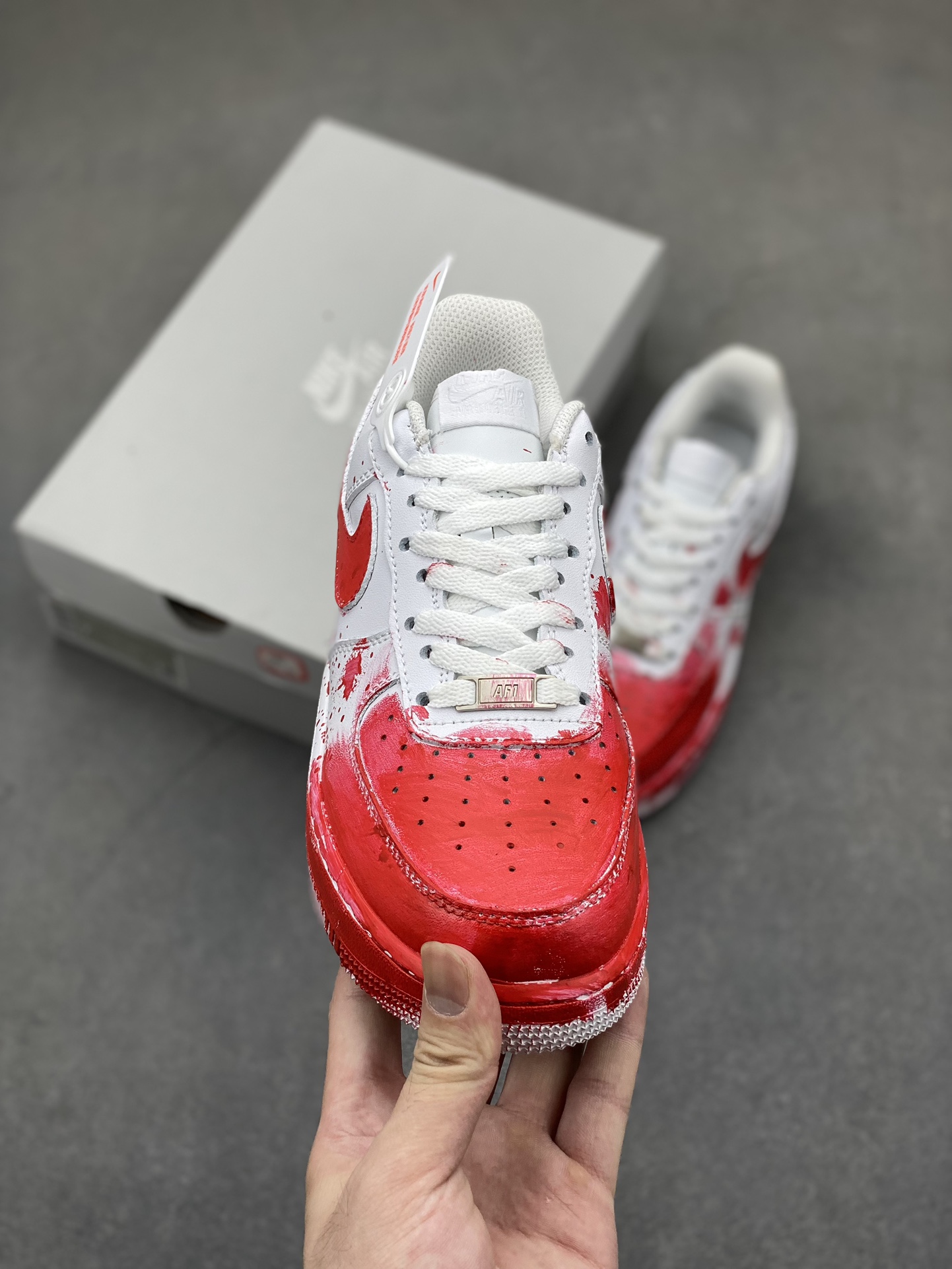 Nike Air Force 1 '07 Custom Anime Graffiti Sneakers - Red/White, Size 36-45 3 i1721162225 677 7