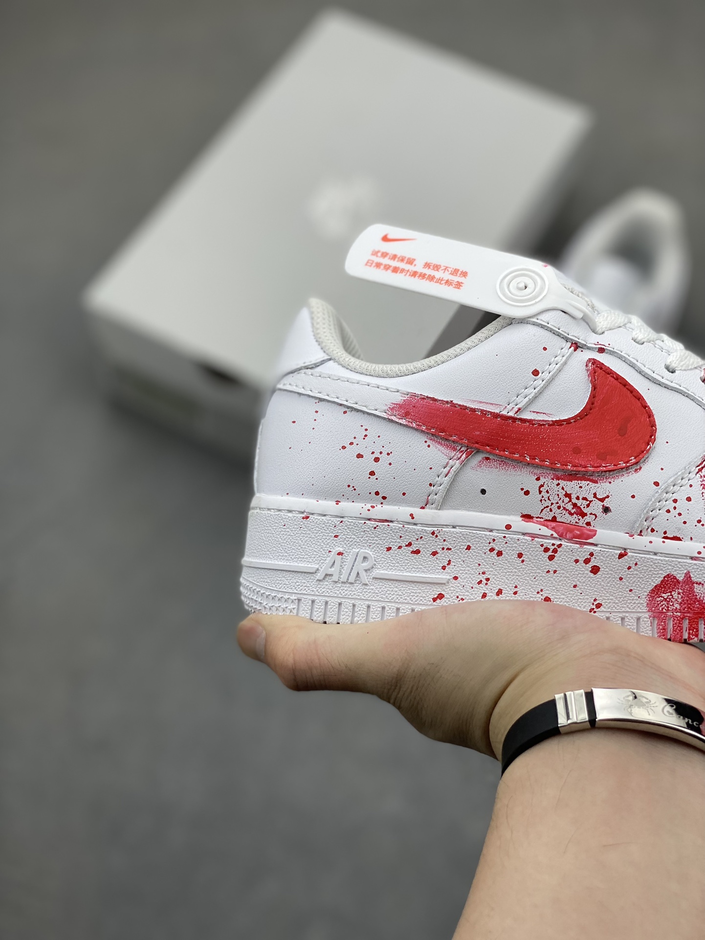 Nike Air Force 1 '07 Custom Anime Graffiti Sneakers - Red/White, Size 36-45 6 i1721162225 9224 8