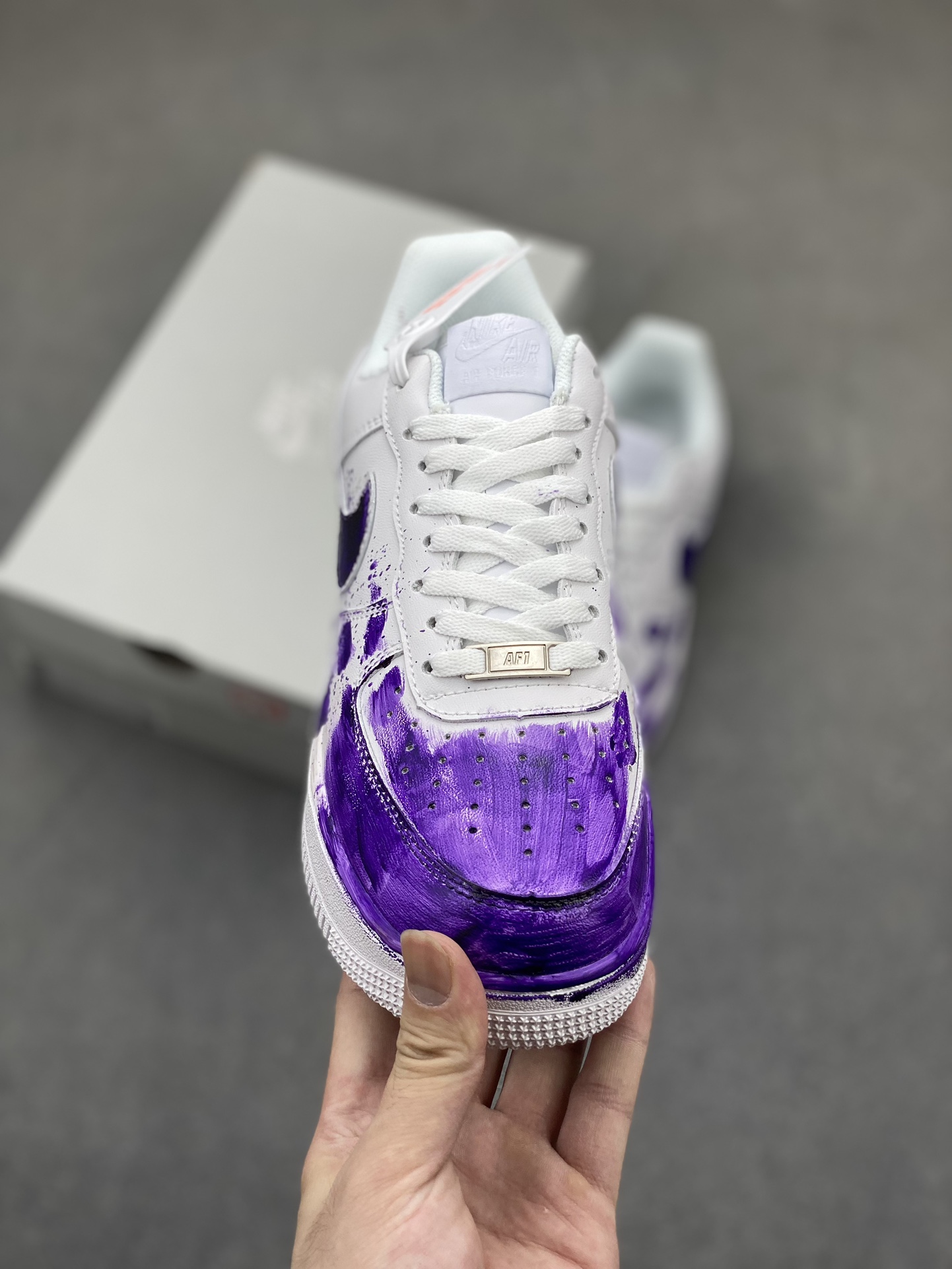 Nike Air Force 1 '07 Custom Hand-Painted Graffiti Sneakers - Purple 3 i1721162265 1037 2