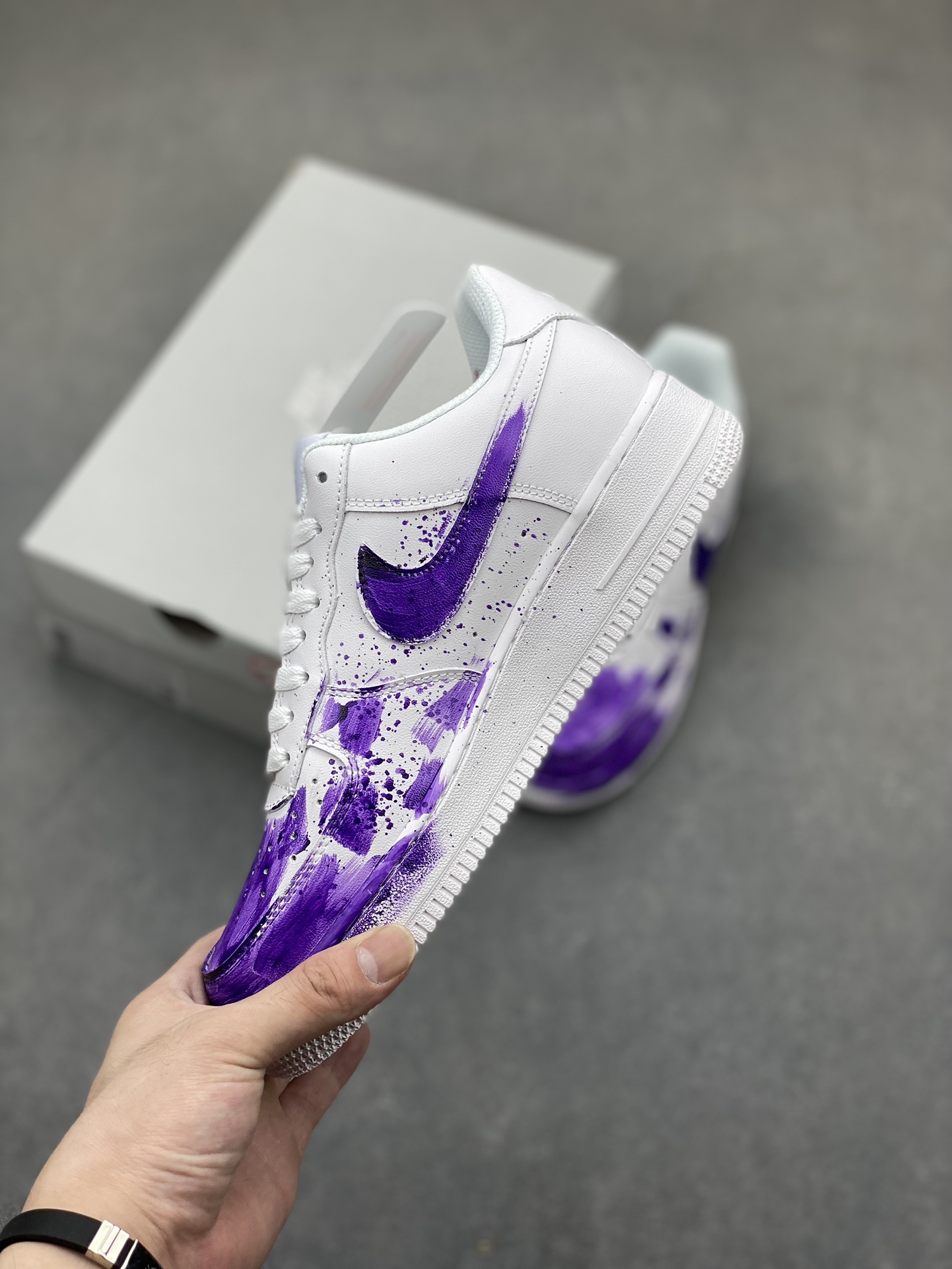 Nike Air Force 1 '07 Custom Hand-Painted Graffiti Sneakers - Purple 4 i1721162265 6110 0