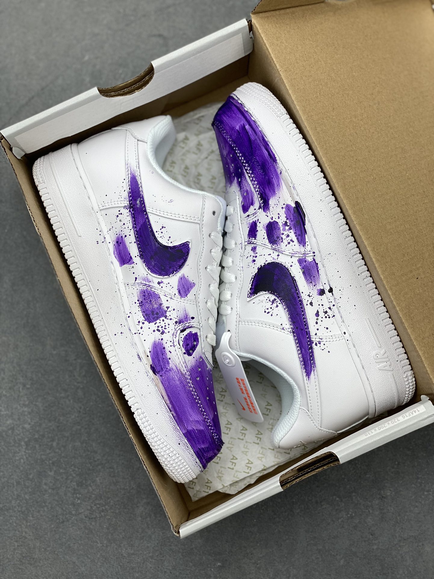 Nike Air Force 1 '07 Custom Hand-Painted Graffiti Sneakers - Purple 10 i1721162265 6475 3