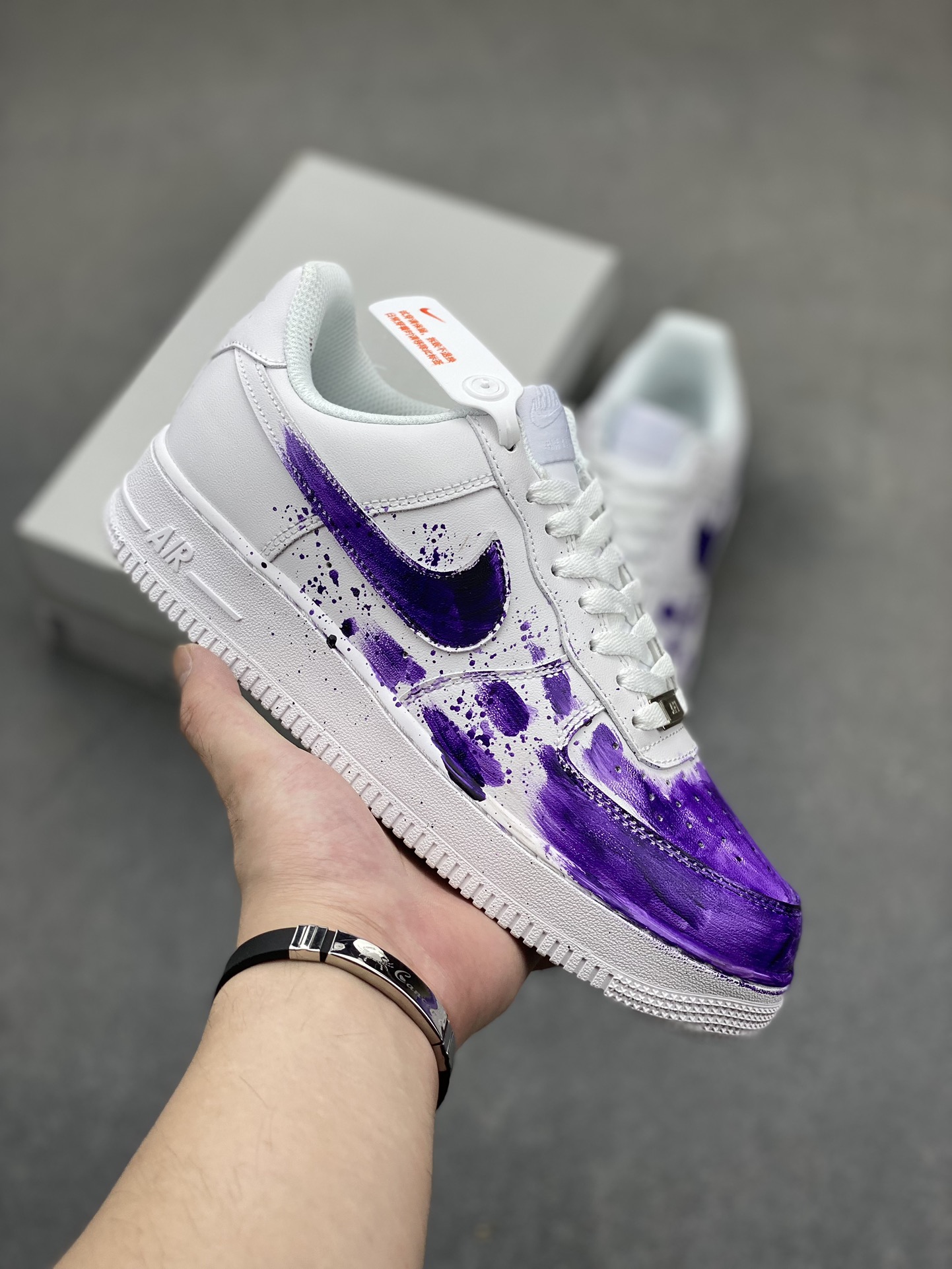 Nike Air Force 1 '07 Custom Hand-Painted Graffiti Sneakers - Purple 2 i1721162266 2477 7