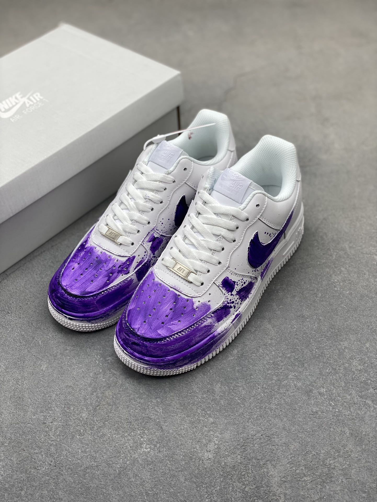 Nike Air Force 1 '07 Custom Hand-Painted Graffiti Sneakers - Purple 9 i1721162266 3475 8