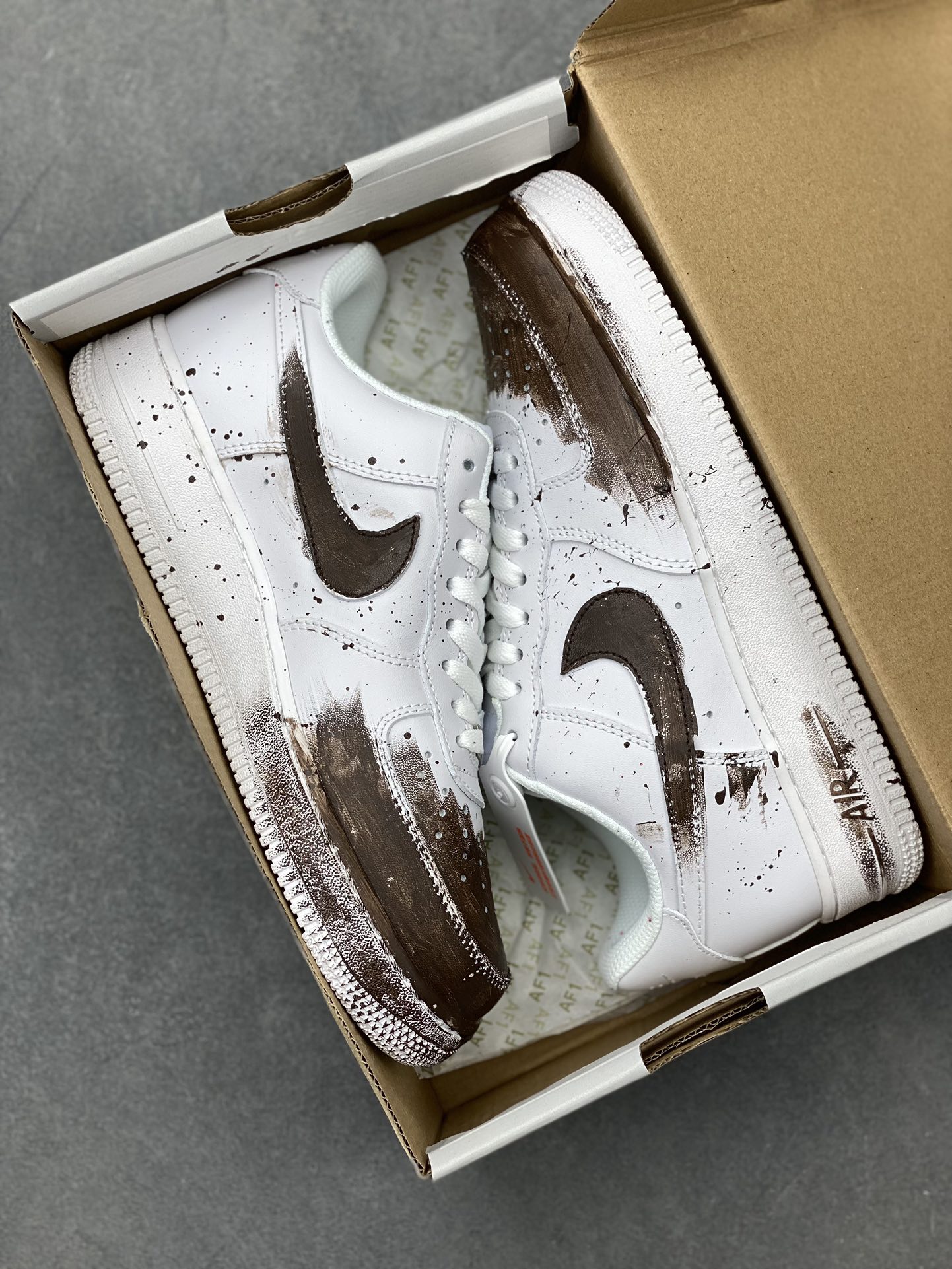 Nike Air Force 1 '07 Low Custom Anime Graffiti Sneakers - White/Brown 10 i1721162286 9198 8