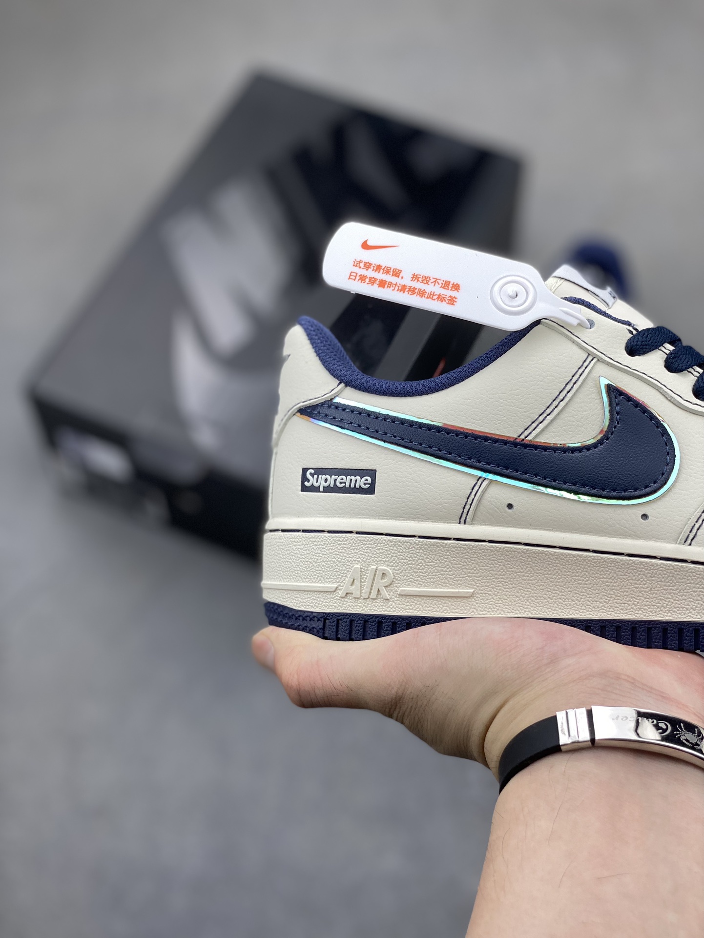 Nike Air Force 1 '07 Low Supreme White Blue Silver Casual Sneakers 6 i1721239781 9193 1