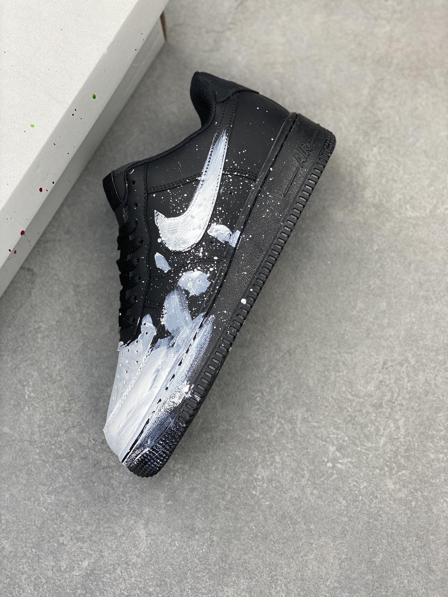 Nike Air Force 1 '07 Low Custom Graffiti Sneakers - Black/White, All Sizes 8 i1721239915 3835 4