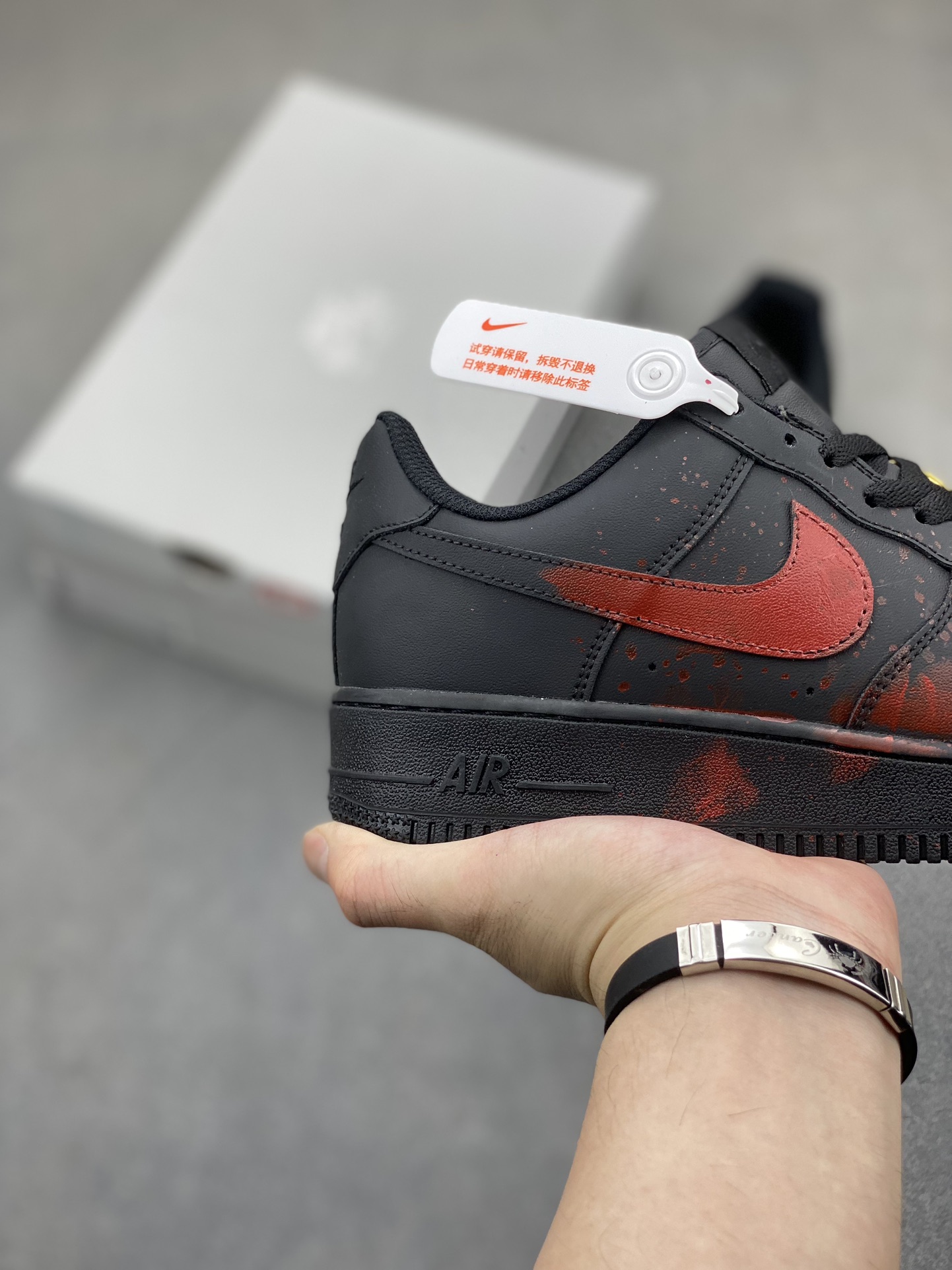 Nike Air Force 1 '07 Custom Anime Graffiti Sneakers - Black/Red 6 i1721239936 6867 4