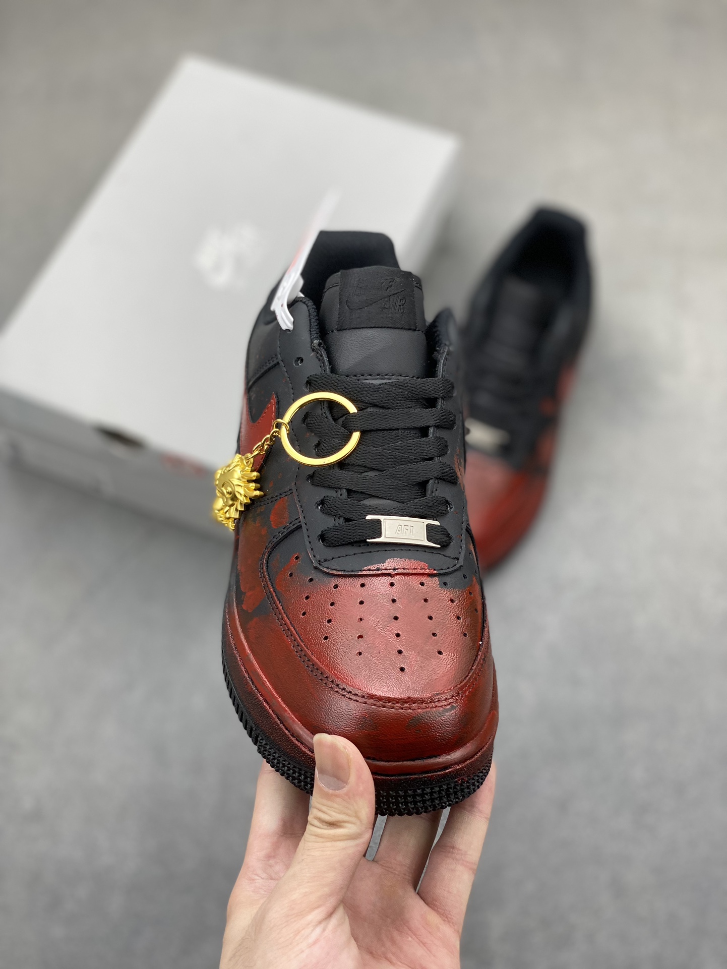 Nike Air Force 1 '07 Custom Anime Graffiti Sneakers - Black/Red 3 i1721239936 8783 1