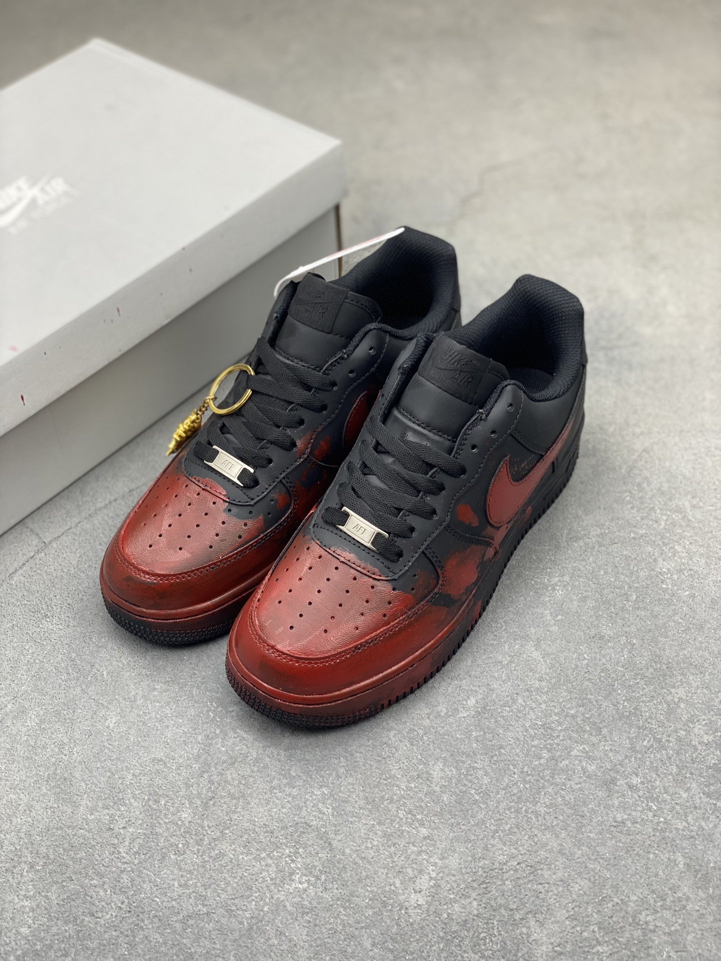 Nike Air Force 1 '07 Custom Anime Graffiti Sneakers - Black/Red 9 i1721239936 9662 5