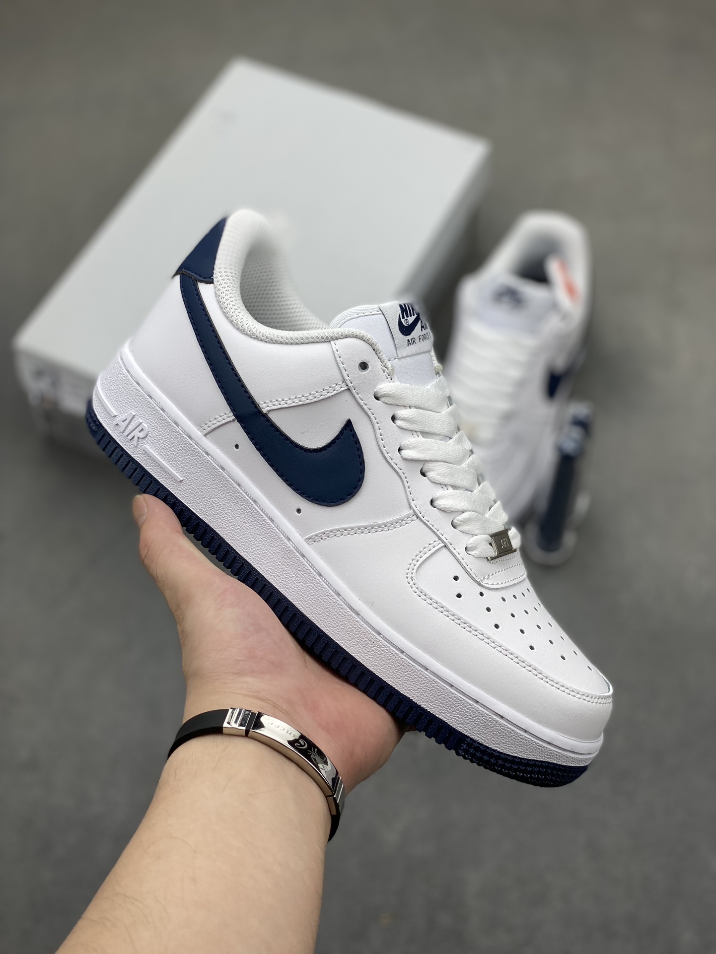 Nike Air Force 1 Low White Midnight Navy Men's Sneakers FJ4146-104 2 i1721331067 5939 6