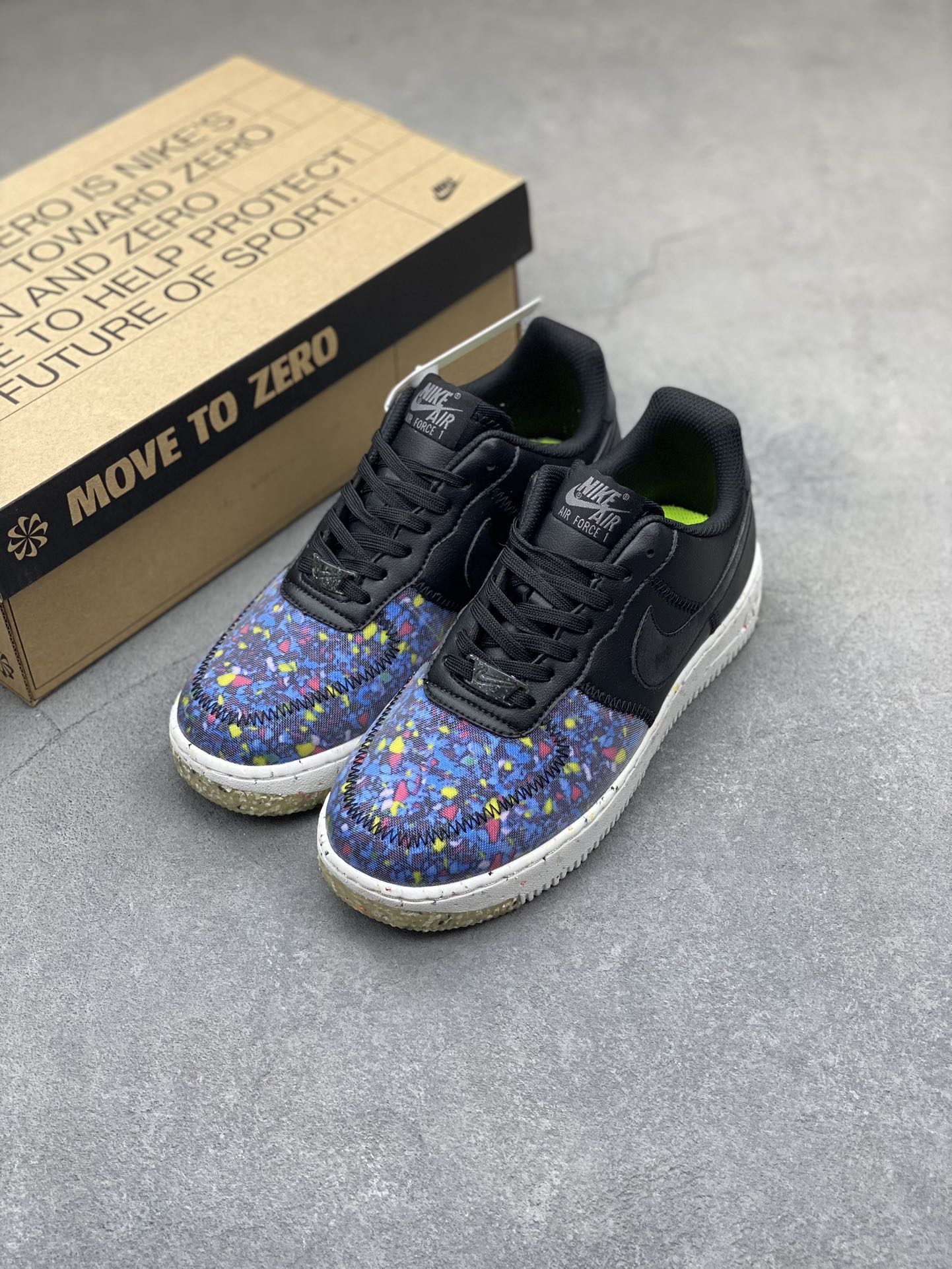 Nike Air Force 1 '07 Low Black Multi-Color Casual Sneakers CZ1524-002 9 i1721331801 7223 6