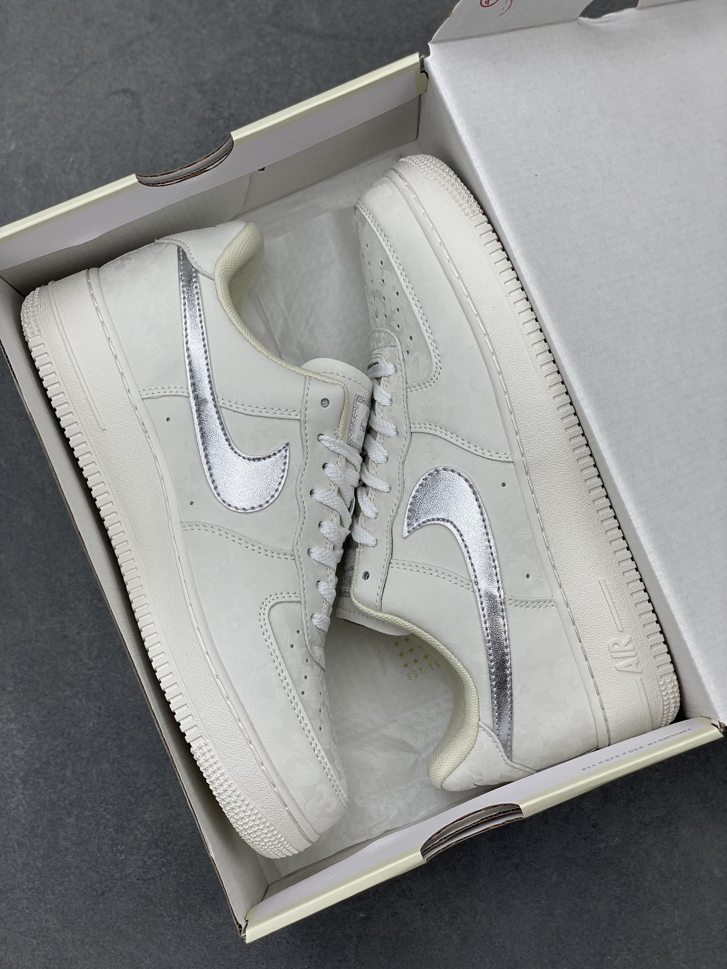 Nike Air Force 1 Low White Silver AF2406-110 - Premium Quality Sneakers 10 i1721588355 256 2