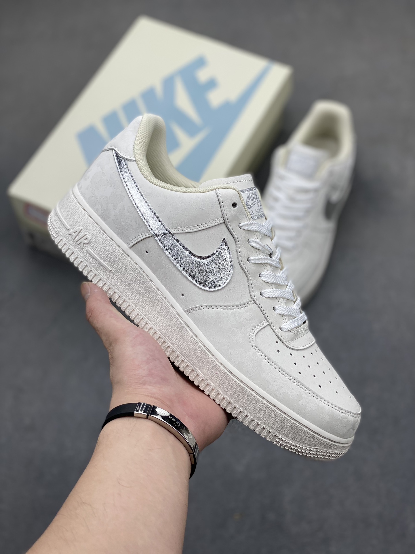 Nike Air Force 1 Low White Silver AF2406-110 - Premium Quality Sneakers 2 i1721588355 8543 3