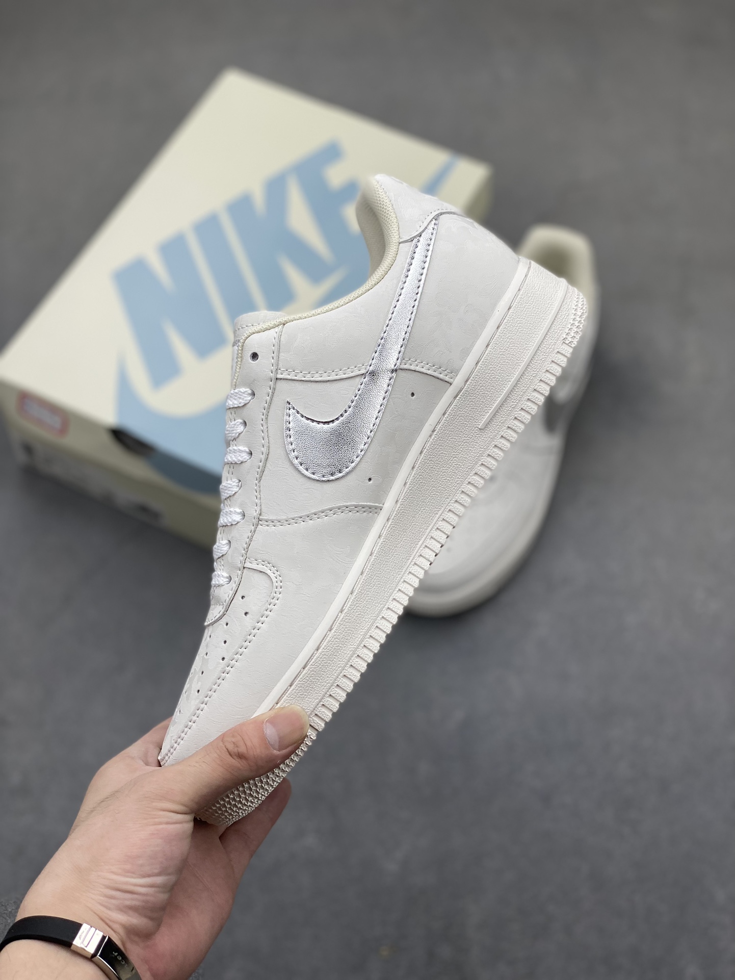 Nike Air Force 1 Low White Silver AF2406-110 - Premium Quality Sneakers 4 i1721588355 8657 5